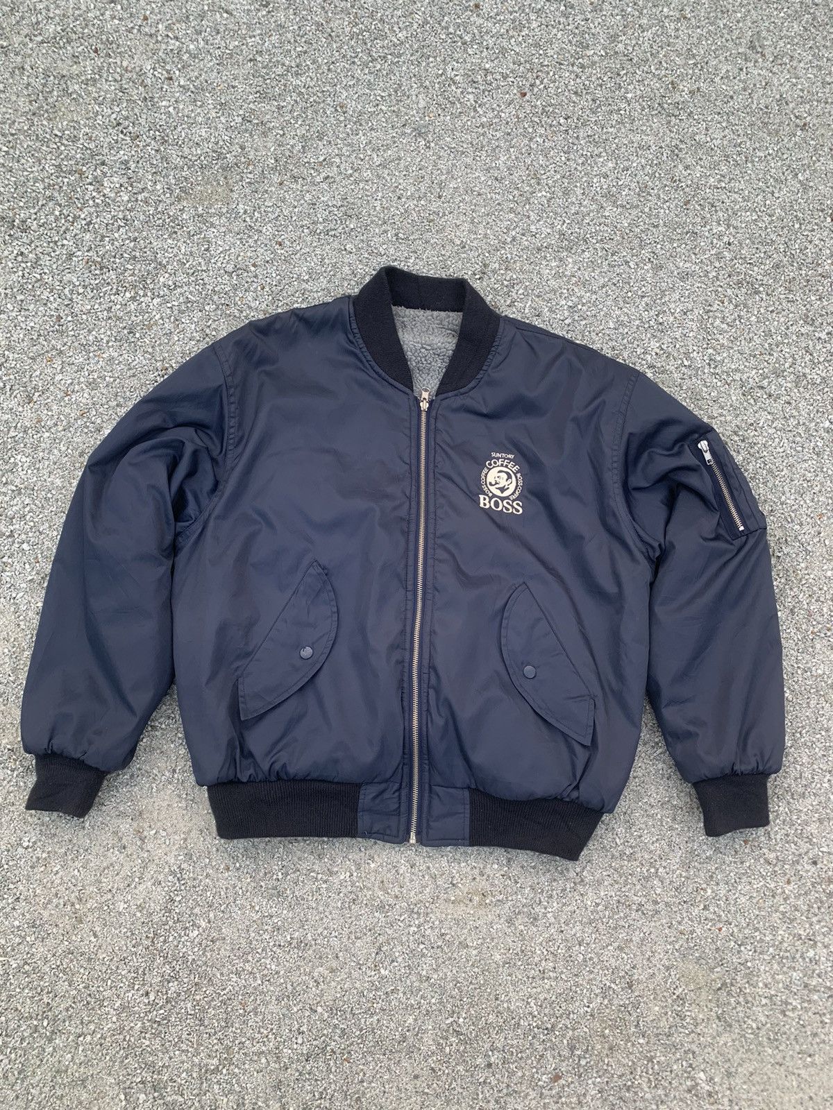 BOSS COFFEE MA-1ジャケット Japanese Brand × Vintage Vintage 90's Suntory Boss Coffee