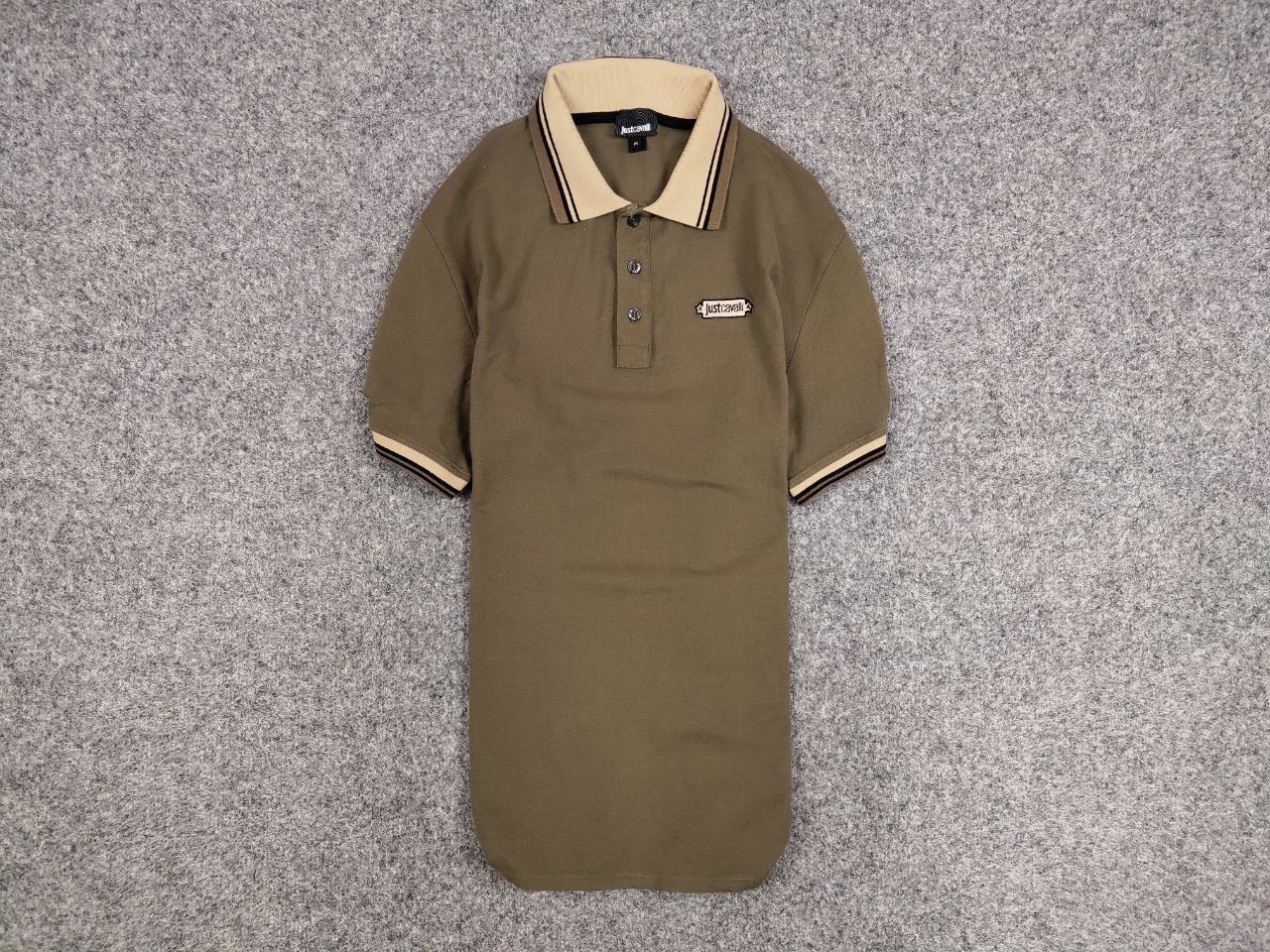 Just Cavalli Just Cavalli Exclusive Designer Olive Mens Polo Shirt Size US M / EU 48-50 / 2 - 2 Thumbnail