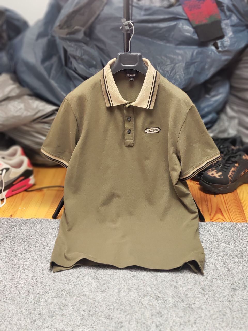 Just Cavalli Just Cavalli Exclusive Designer Olive Mens Polo Shirt Size US M / EU 48-50 / 2 - 21 Thumbnail