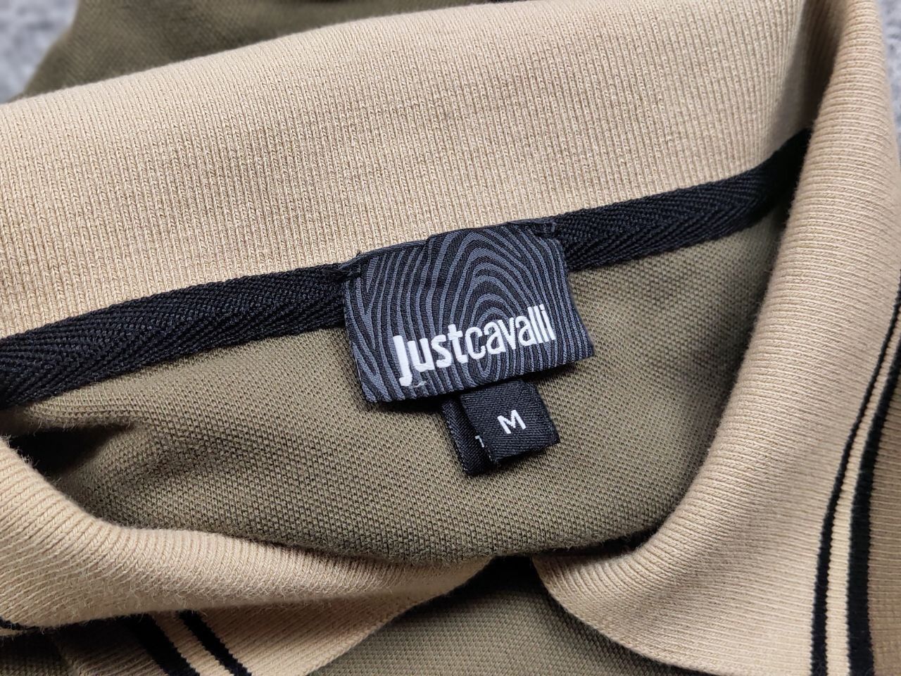 Just Cavalli Just Cavalli Exclusive Designer Olive Mens Polo Shirt Size US M / EU 48-50 / 2 - 16 Thumbnail