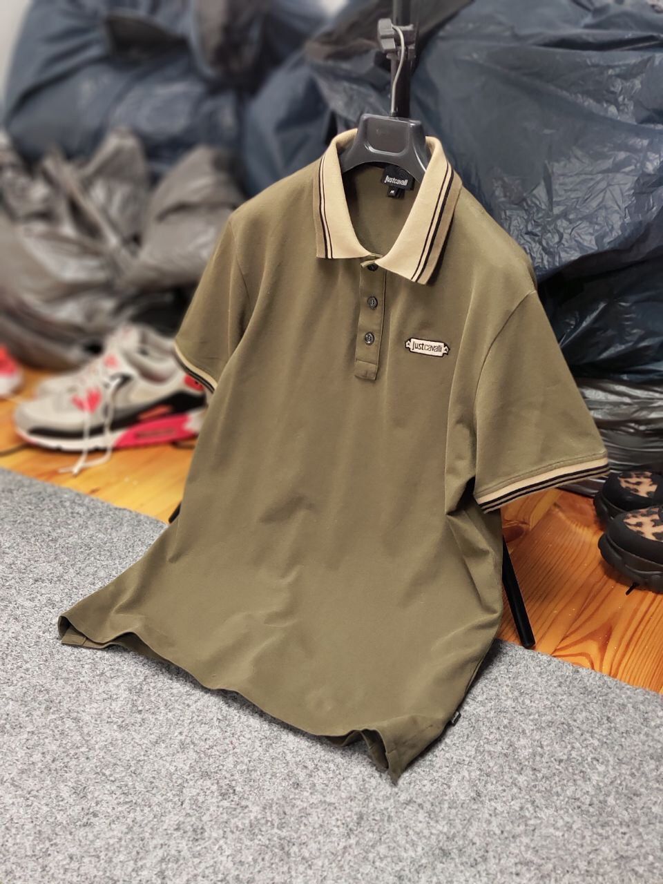 Just Cavalli Just Cavalli Exclusive Designer Olive Mens Polo Shirt Size US M / EU 48-50 / 2 - 20 Thumbnail