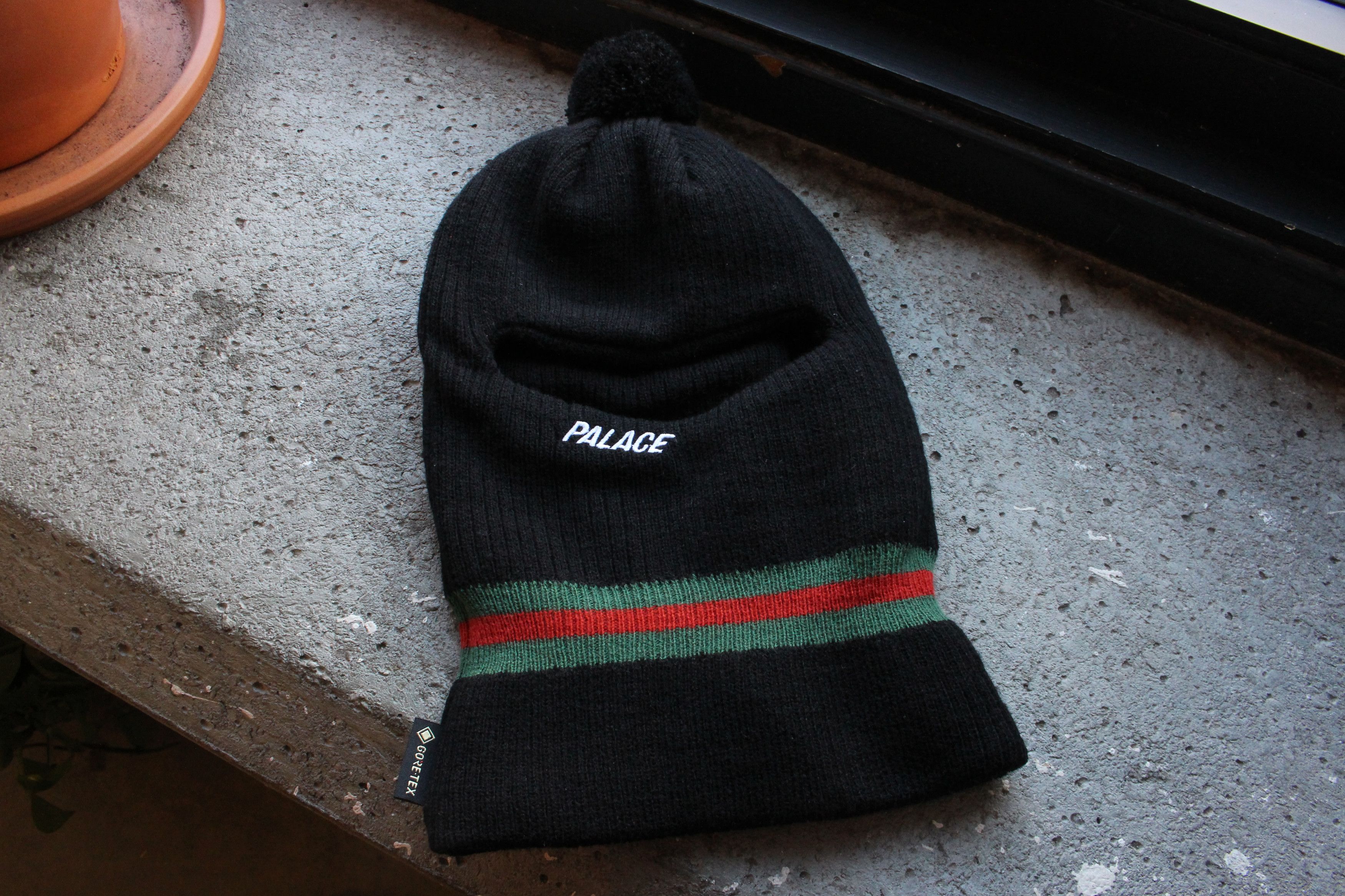 image of Palace Gortex Balaclava in Black/Green/Red, Men's