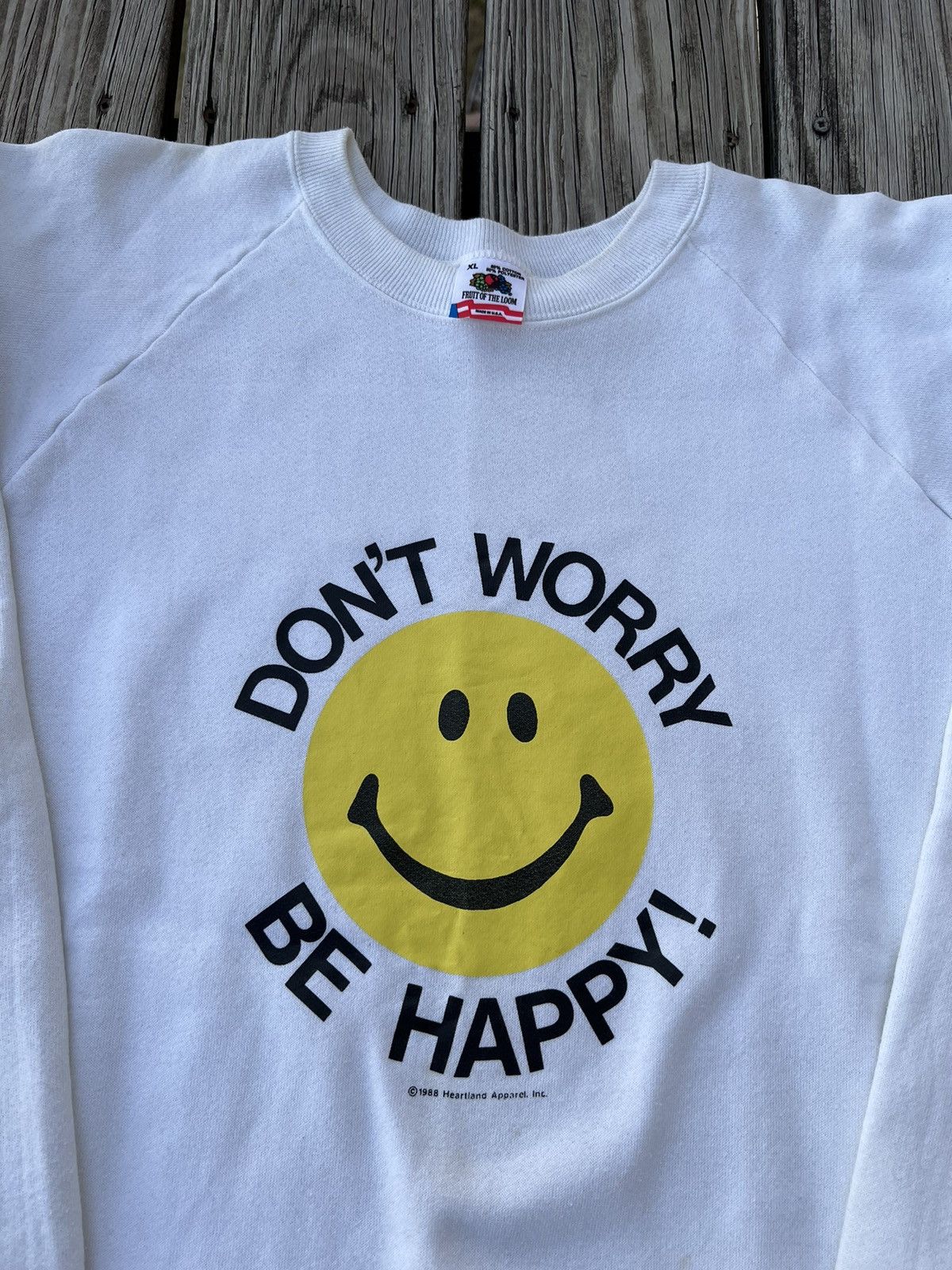 Vintage Don't Worry Be Happy Smiley Face Crewneck sweatshirt