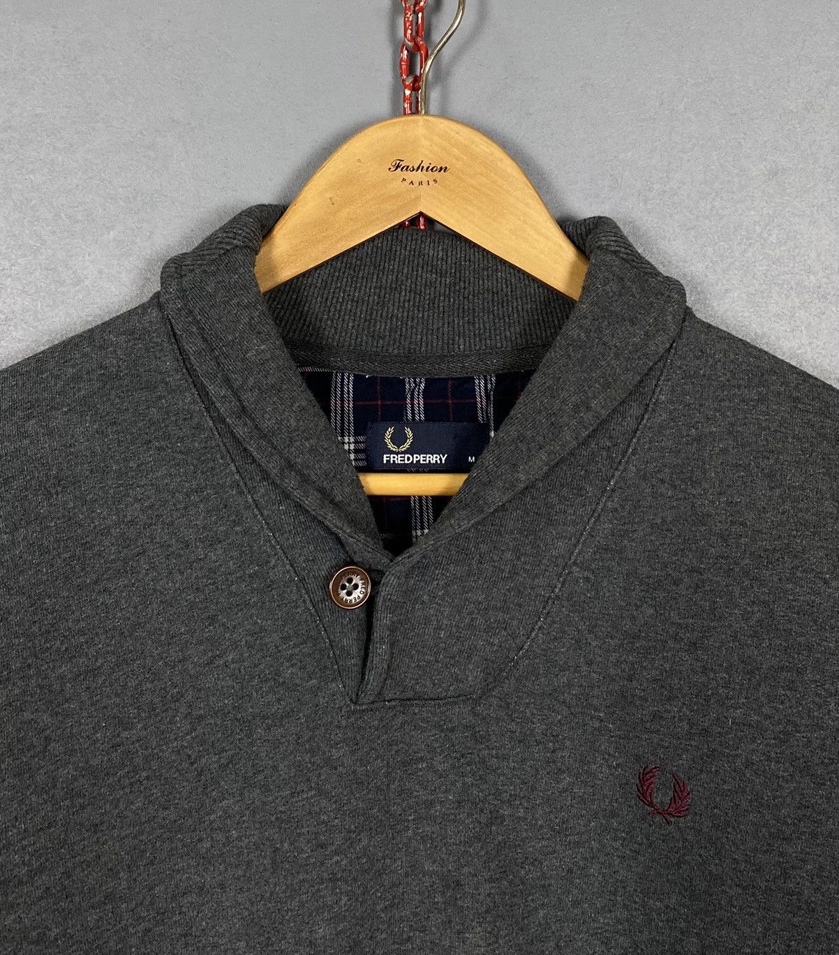 Fred Perry Fred Perry Shawl Collar Jumper Sweatshirt Casual Grey Top Size US M / EU 48-50 / 2 - 2 Thumbnail