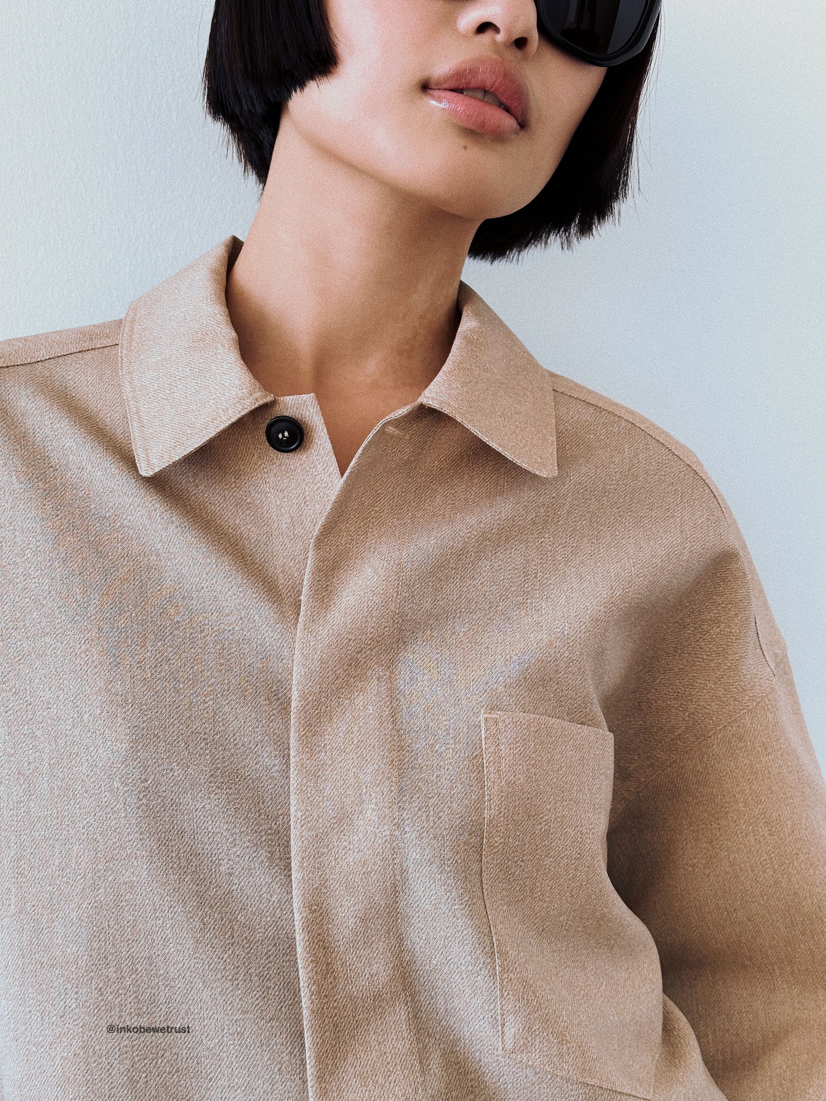 Lownn BEIGE MINIMAL SHIRT Size US S / EU 44-46 / 1 - 4 Thumbnail