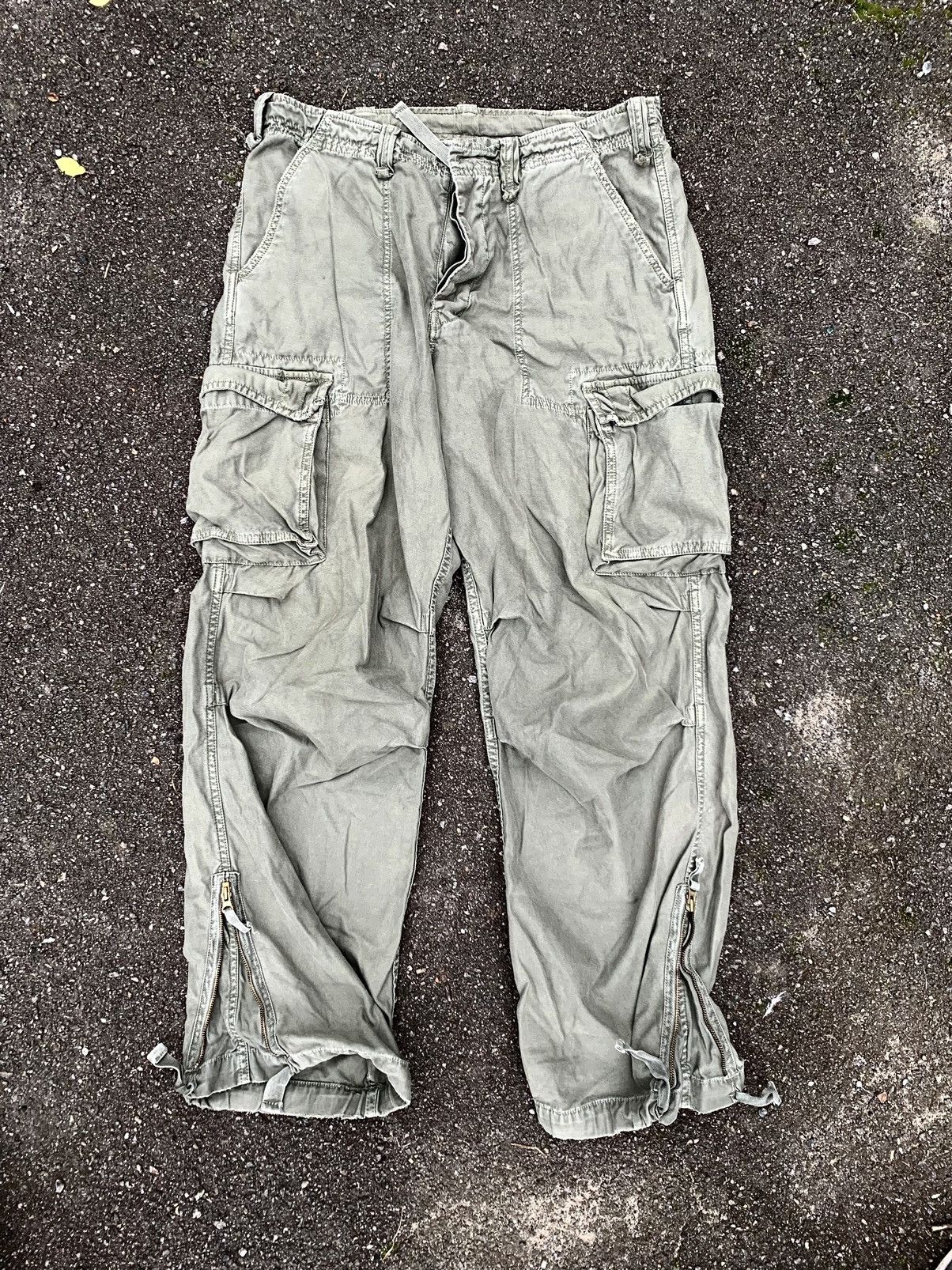 Japanese Brand Vintage Japan Rags cargo zip baggy pocket pants Size US 36 / EU 52 - 2 Thumbnail