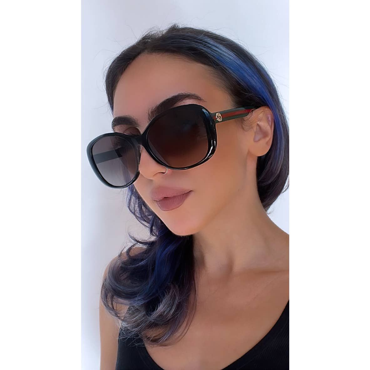 サングラス Gucci Sunglasses GG0849SK 001 Oversized Acetate NIB Gucci GG0849SK 001 Black Acetate Woman's Sunglasses 59mm