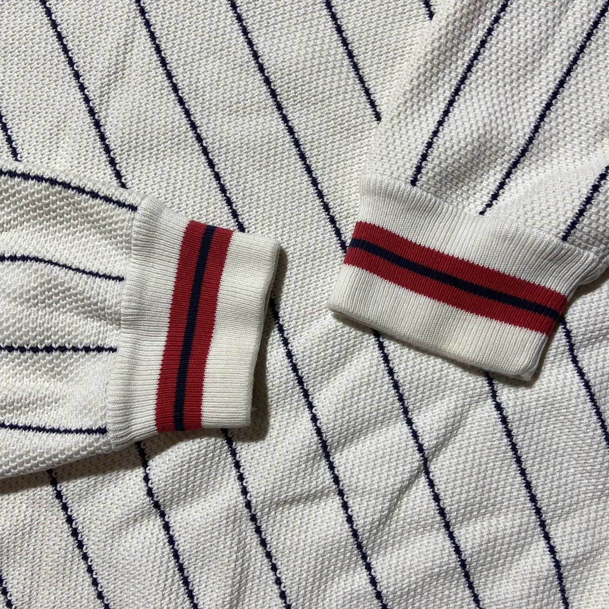 Lacoste × Vintage 90’s Vintage Lacoste V-Neck Stripe Sweater Size US XL / EU 56 / 4 - 4 Thumbnail
