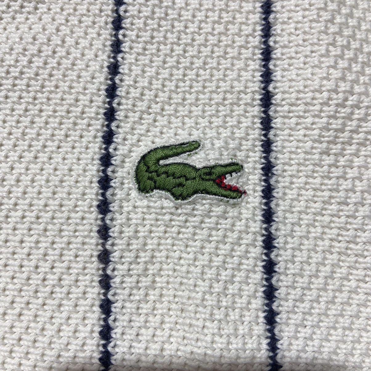 Lacoste × Vintage 90’s Vintage Lacoste V-Neck Stripe Sweater Size US XL / EU 56 / 4 - 3 Thumbnail
