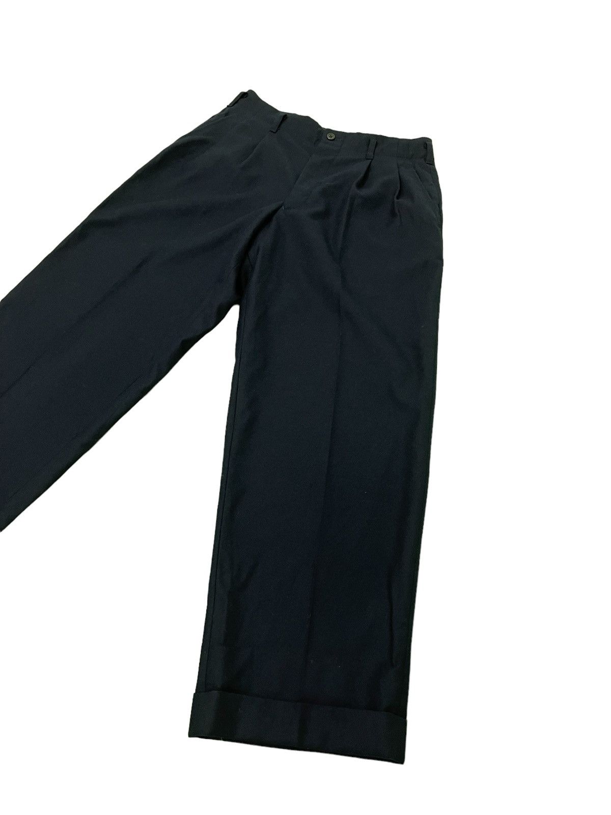 Yohji Yamamoto Yohji Yamamoto Wool Wide Trouser Central Railway Jpn 2🟦3 Size US 31 - 4 Thumbnail