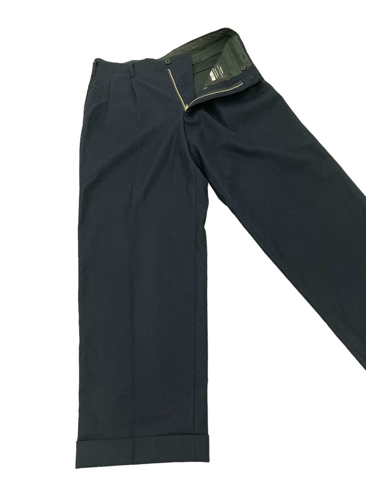 Yohji Yamamoto Yohji Yamamoto Wool Wide Trouser Central Railway Jpn 2🟦3 Size US 31 - 1 Thumbnail
