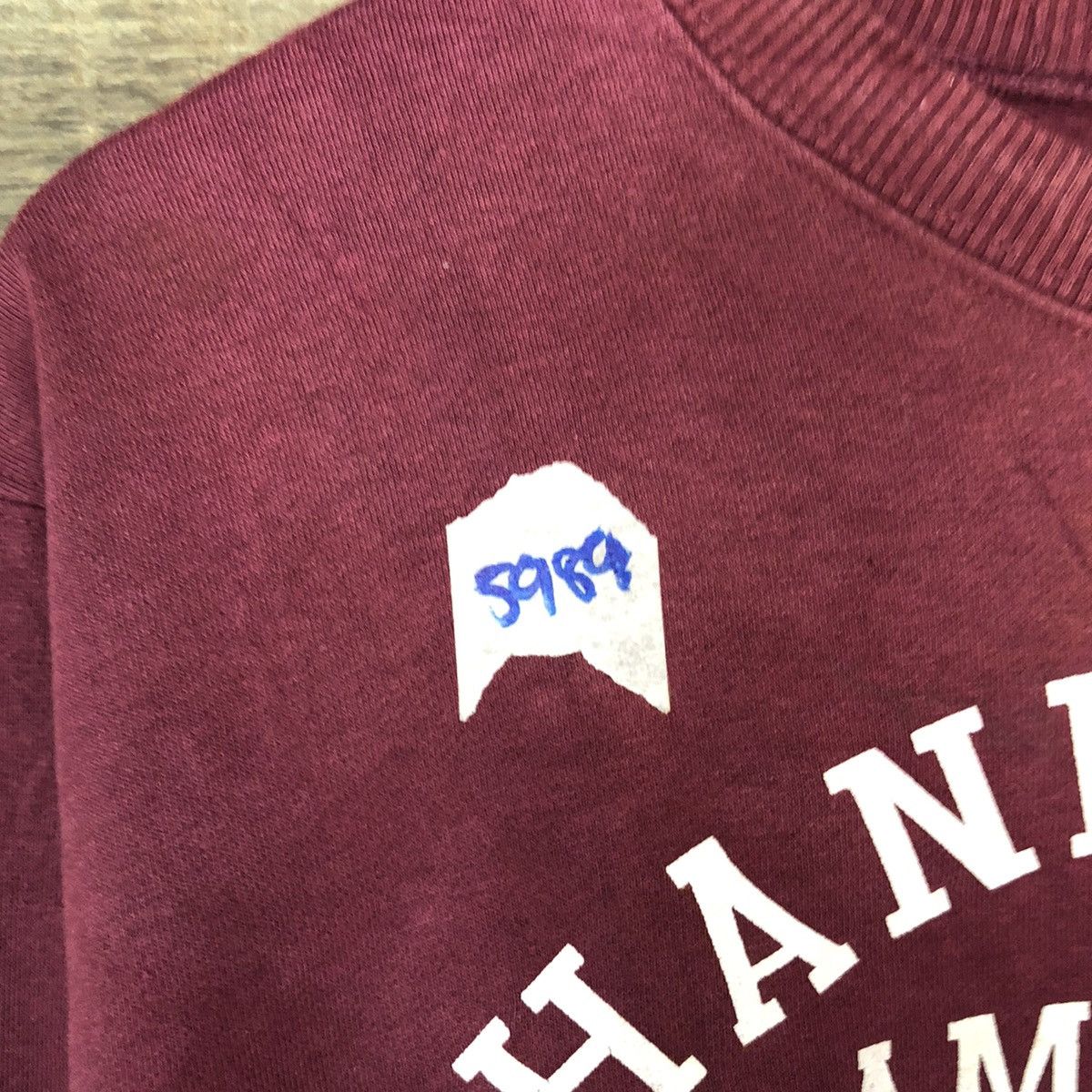 Hanes × Vintage Hanes U.S.A vintage Maroon Sweatshirt #5989 Size US L / EU 52-54 / 3 - 8 Thumbnail