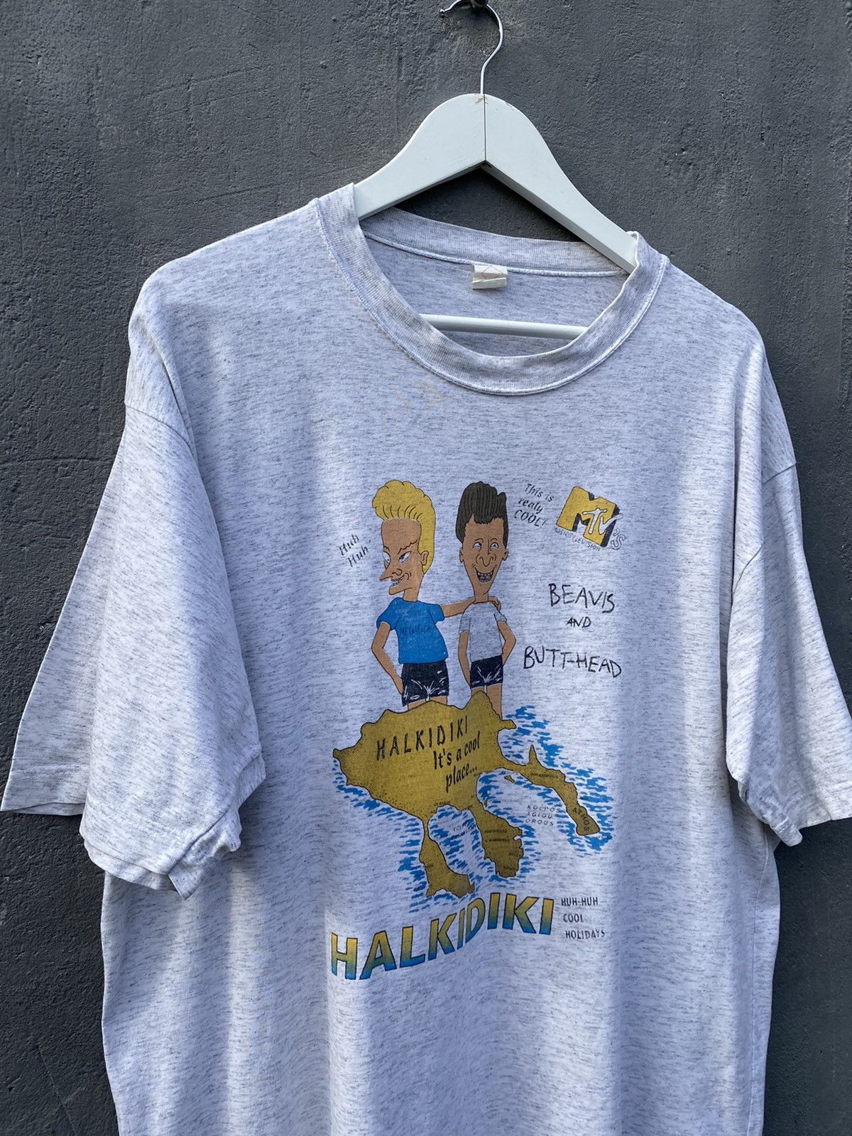 Band Tees Vintage 1990 BEAVIS AND BUTTHEAD Halkidiki MTV Series Tee Size US XL / EU 56 / 4 - 8 Thumbnail