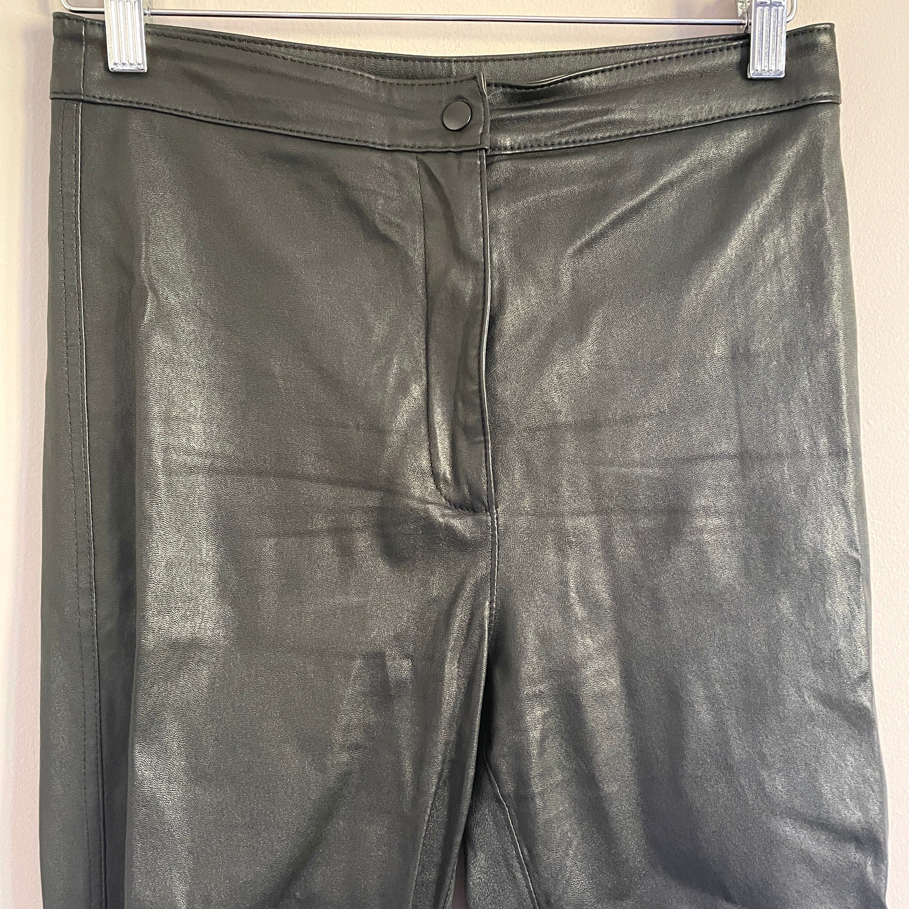 T by Alexander Wang Alexander Wang Black Stretch Leather Ruching Skinny Pants Size 28" / US 6 / IT 42 - 3 Thumbnail