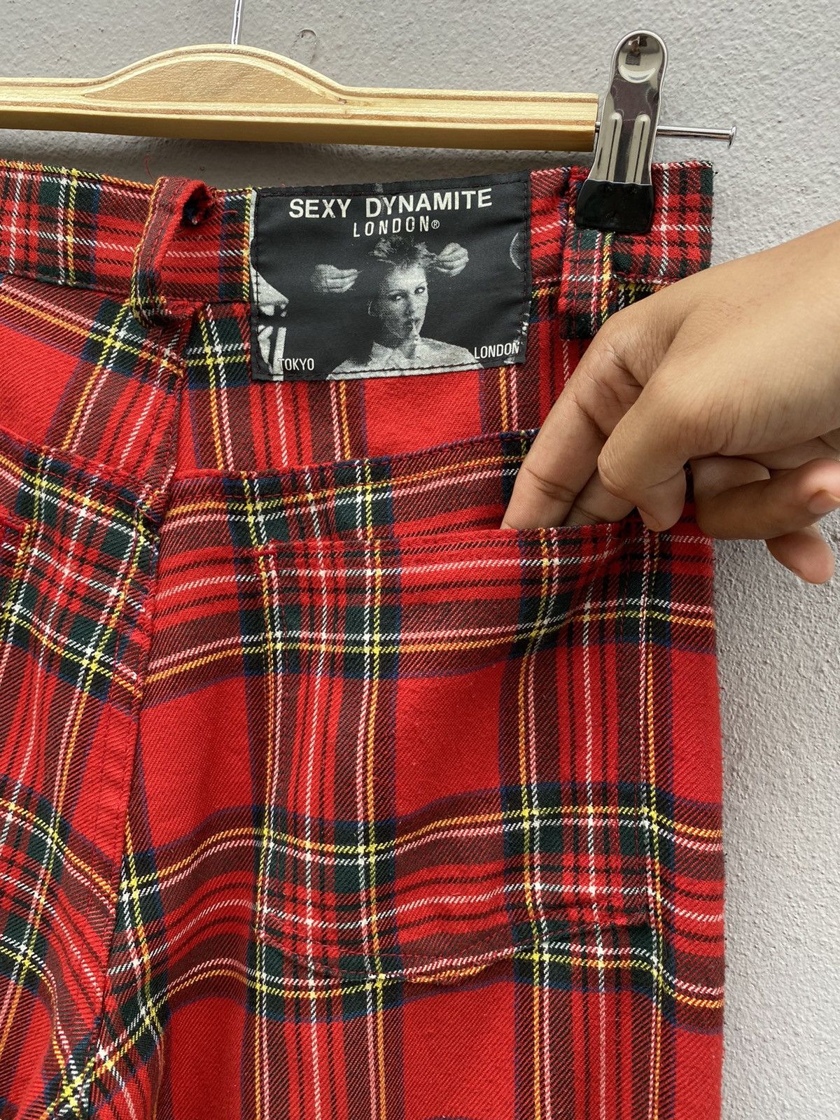 Seditionaries RARE💥Vintage SEXY DYNAMITE LONDON “Red Tartan” Bondage Punk Size US 27 - 7 Thumbnail