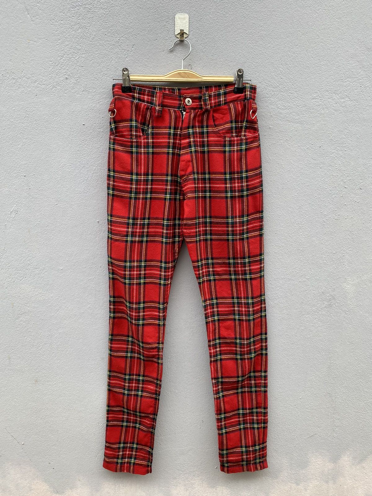 Seditionaries RARE💥Vintage SEXY DYNAMITE LONDON “Red Tartan” Bondage Punk Size US 27 - 3 Thumbnail