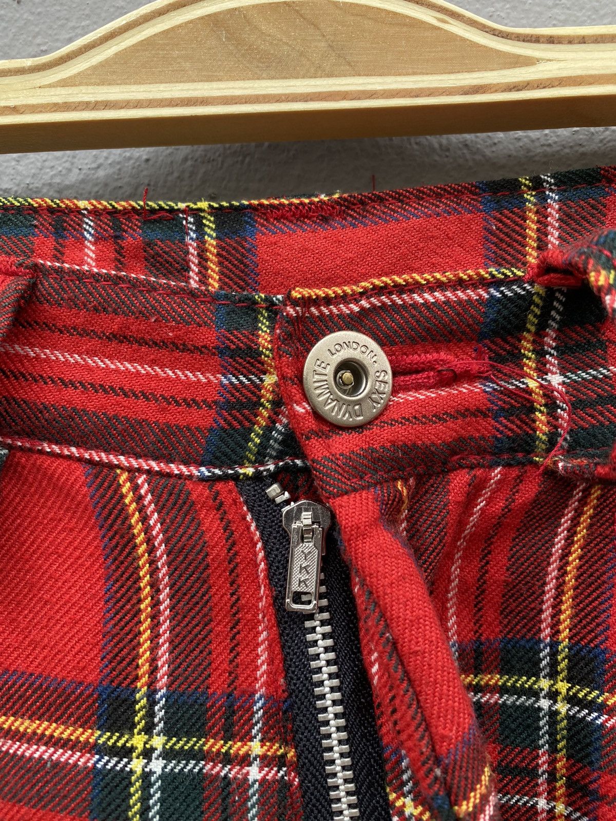 Seditionaries RARE💥Vintage SEXY DYNAMITE LONDON “Red Tartan” Bondage Punk Size US 27 - 10 Thumbnail