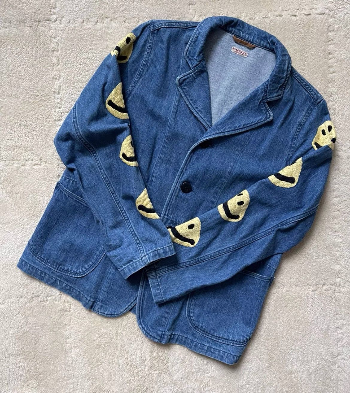 Kapital Smilin Face Knitted Denim JKT