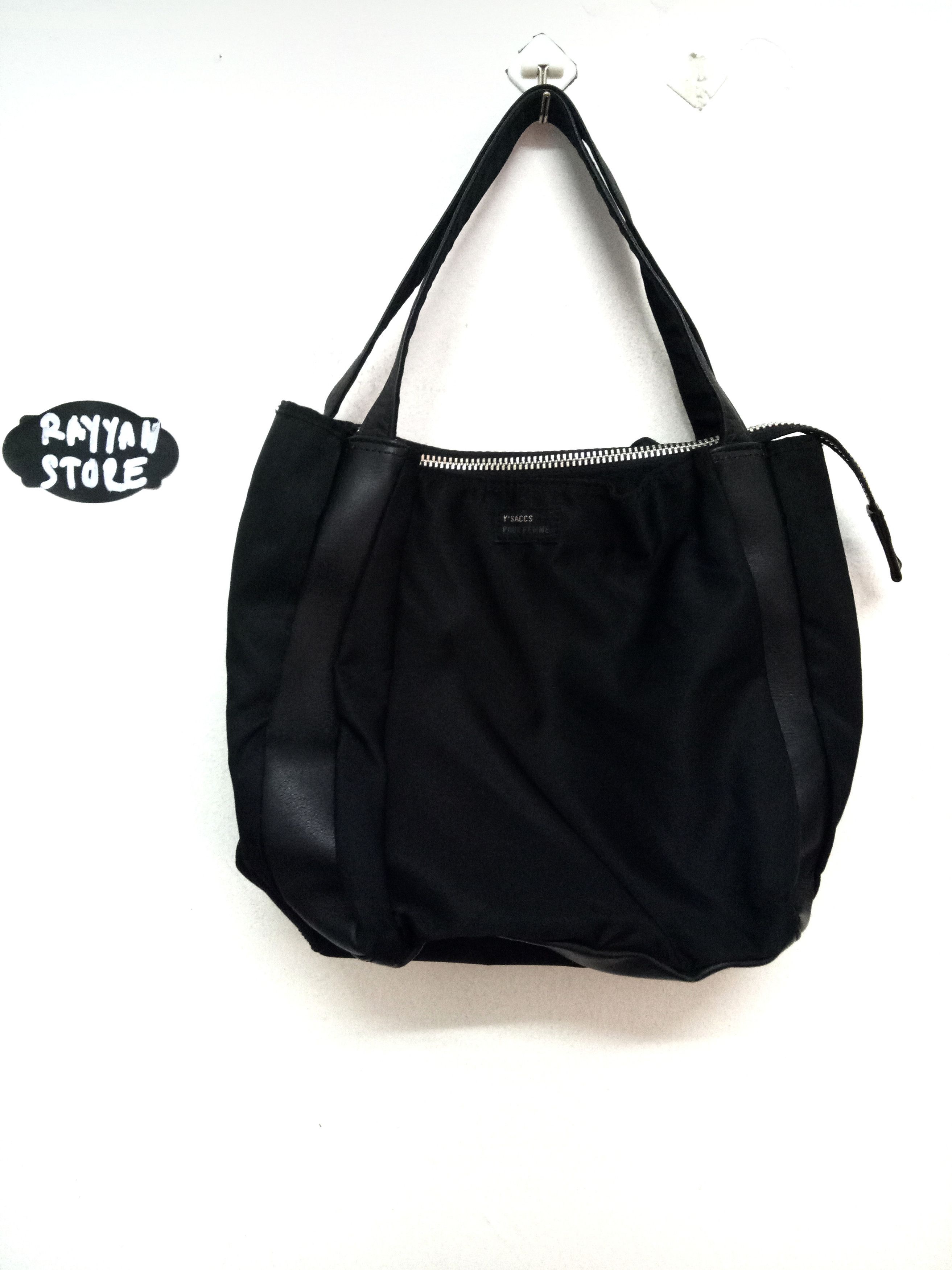 Yohji Yamamoto vtg Yohjj Yamamoto Y'saccs Nylon leather trim mini tote tag Size ONE SIZE - 1 Thumbnail