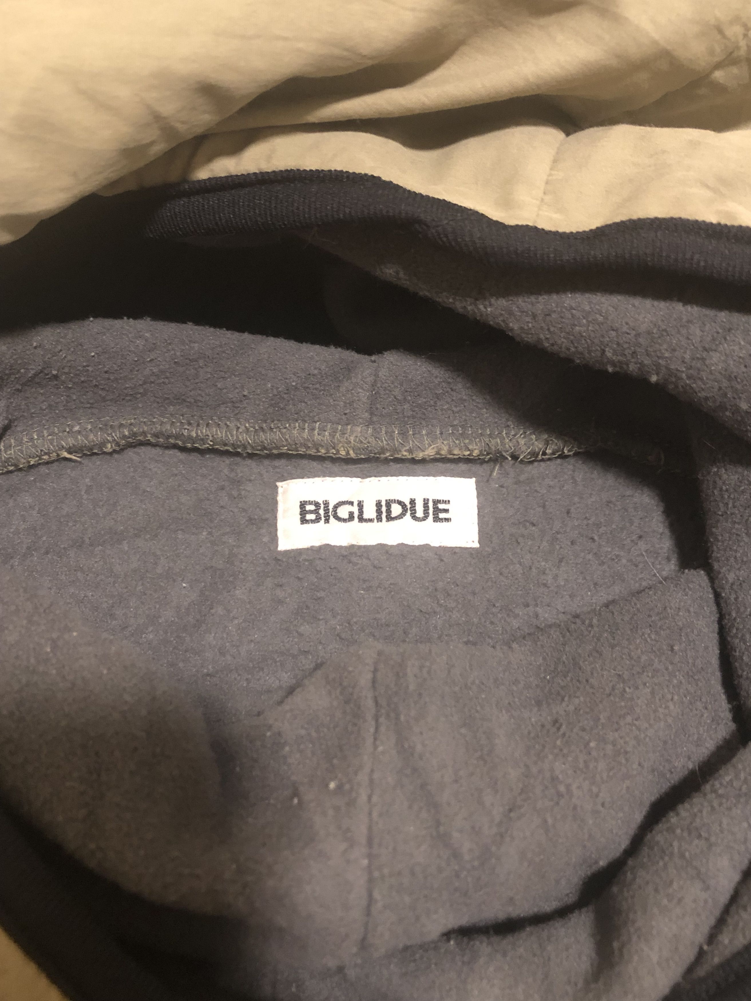 Japanese Brand × Vintage Rare biglidue hooded fleece jacket Size US L / EU 52-54 / 3 - 2 Thumbnail