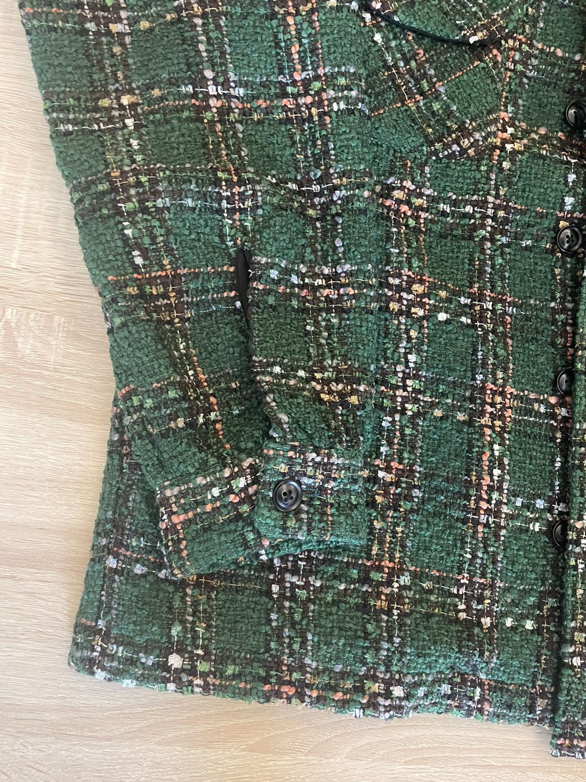 Japanese Brand Tweed shirt jacket Size US L / EU 52-54 / 3 - 3 Thumbnail
