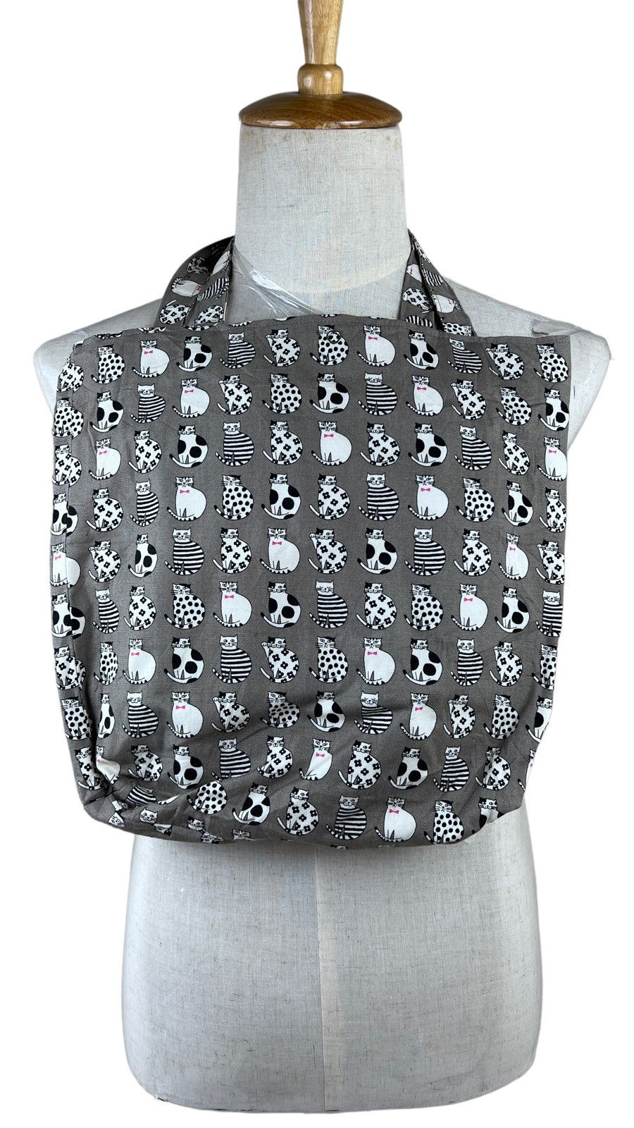 Japanese Brand Vintage Monogram Cat Cotton Shoulder Totebag Size ONE SIZE - 1 Thumbnail