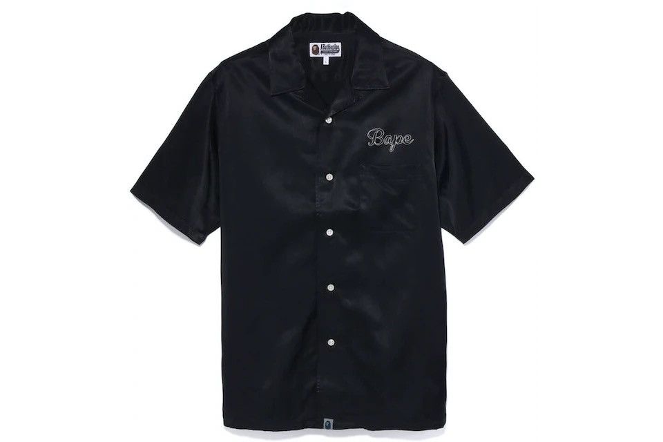 トップス BAPE JAPAN CULTURE OPEN COLLAR SHIRT XL Bape BAPE Japan Culture Open Collar Shirt Black | Grailed