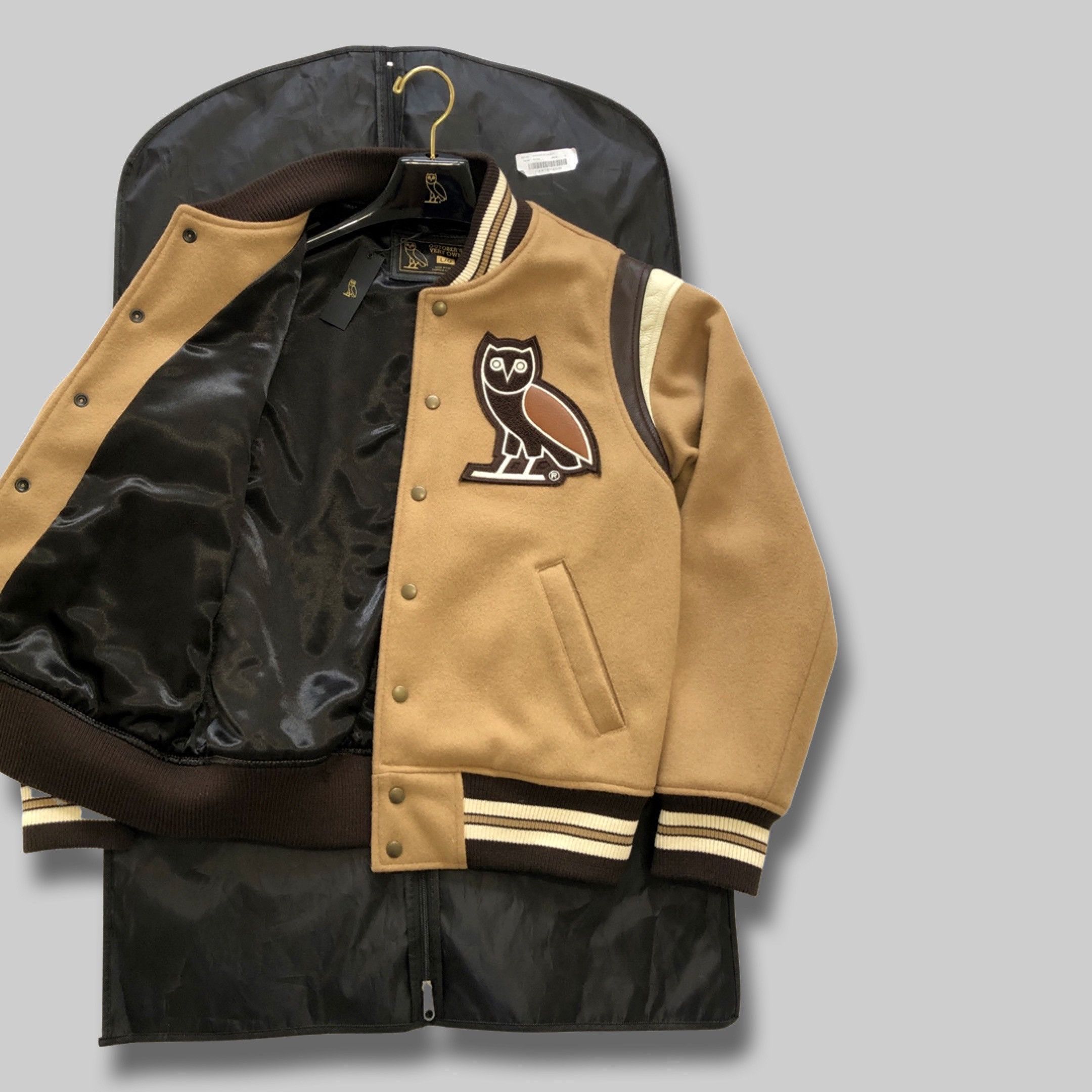 Drake OVO SOPHOMORE JACKET - KHAKI TEAM VARSITY JACKET 2017 Size US XXL / EU 58 / 5 - 4 Thumbnail