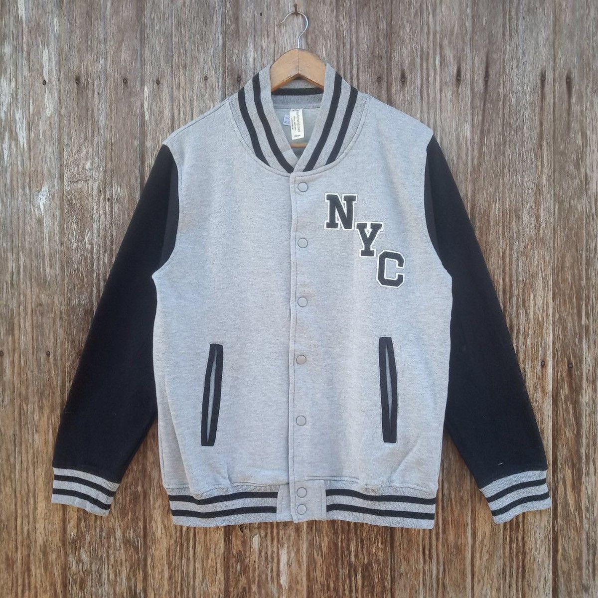 Vintage Vintage New York City NYC Varsity Jacket Snap Button Style Size US M / EU 48-50 / 2 - 1 Thumbnail