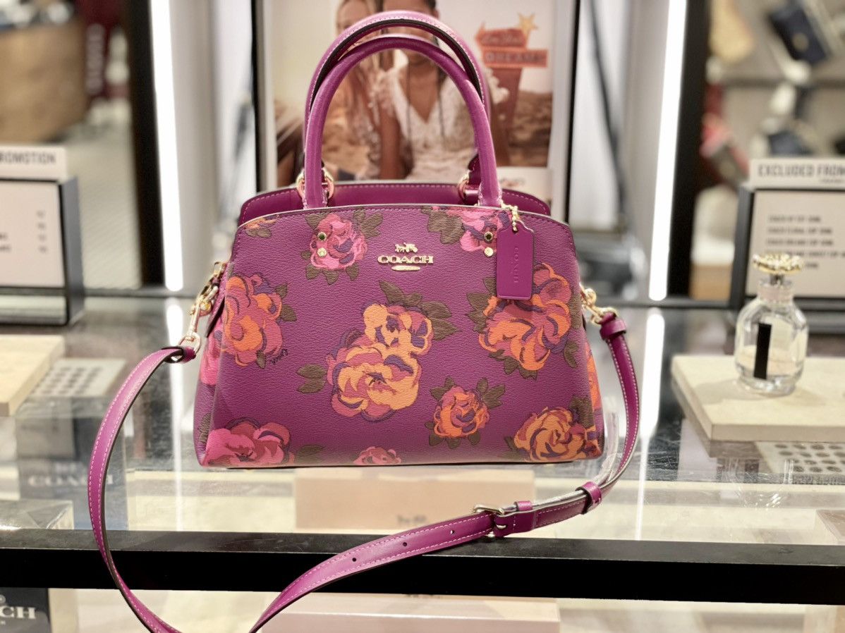 Coach hot Mini Lillie Carryall With Jumbo Floral Print