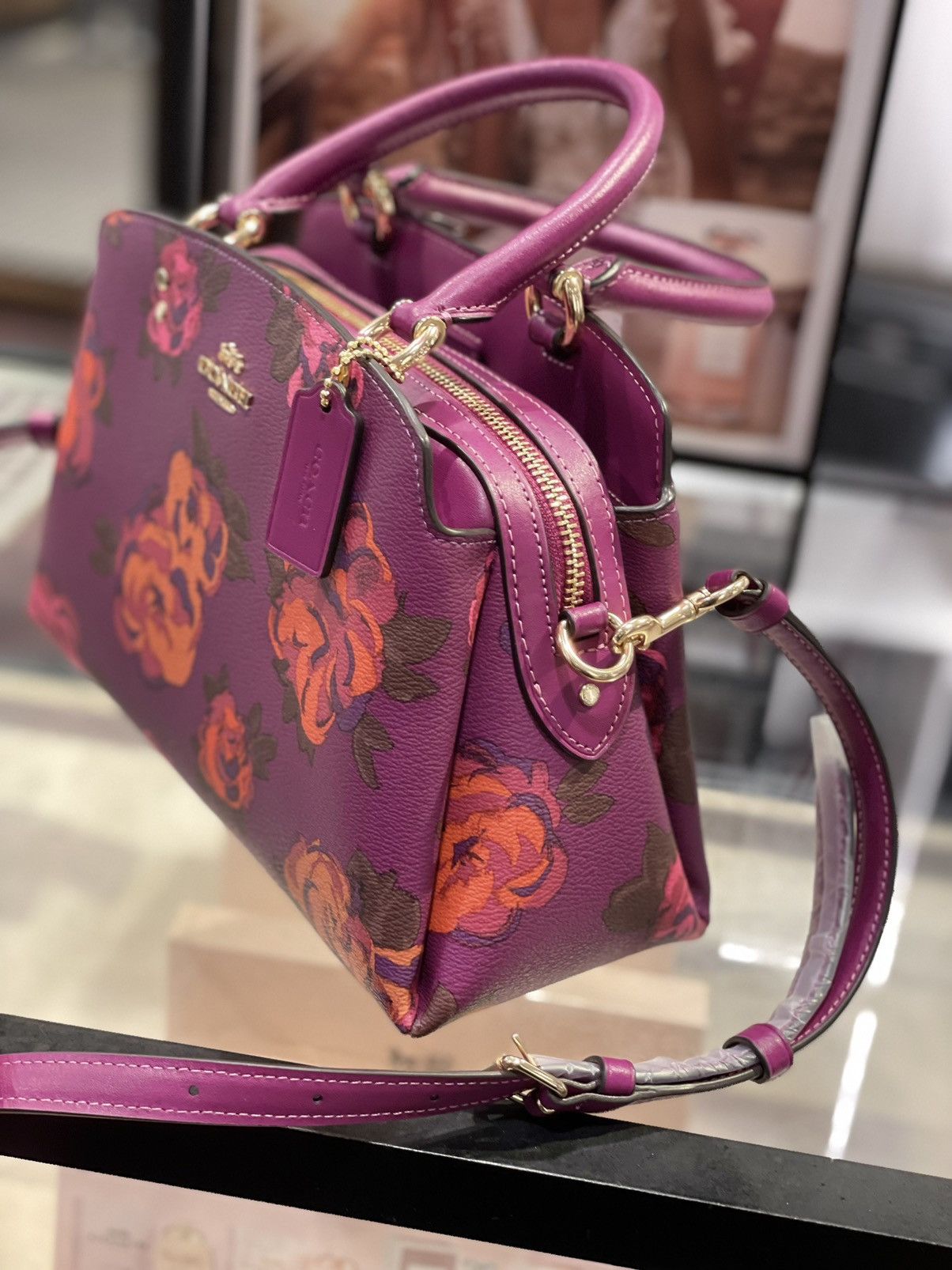 Coach Mini Lillie Carryall With Jumbo Floral Print Bags Luggage