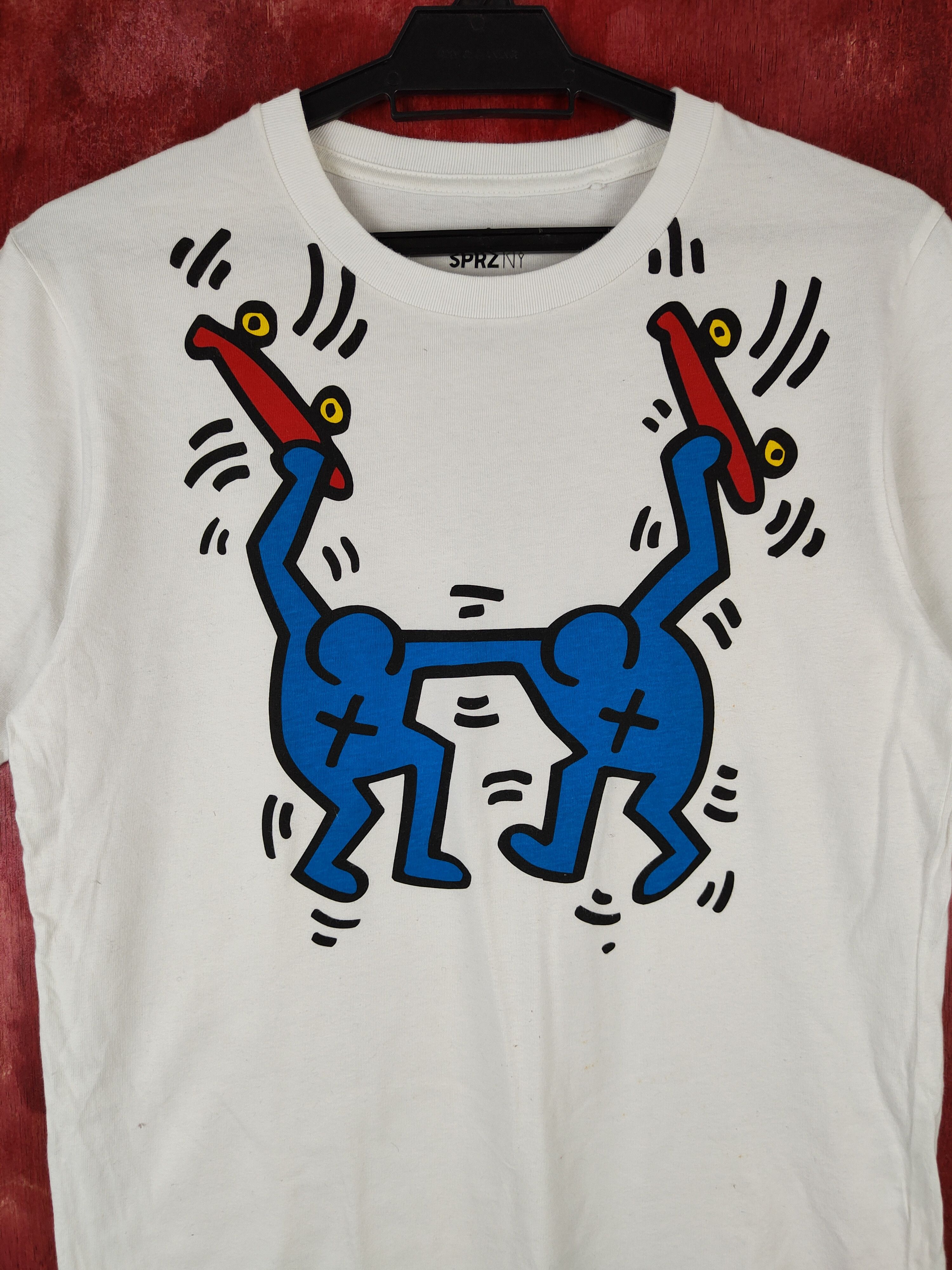 Japanese Brand Uniqlo X Keith Haring White Short Sleeve T-shirt #5782 Size US S / EU 44-46 / 1 - 2 Thumbnail