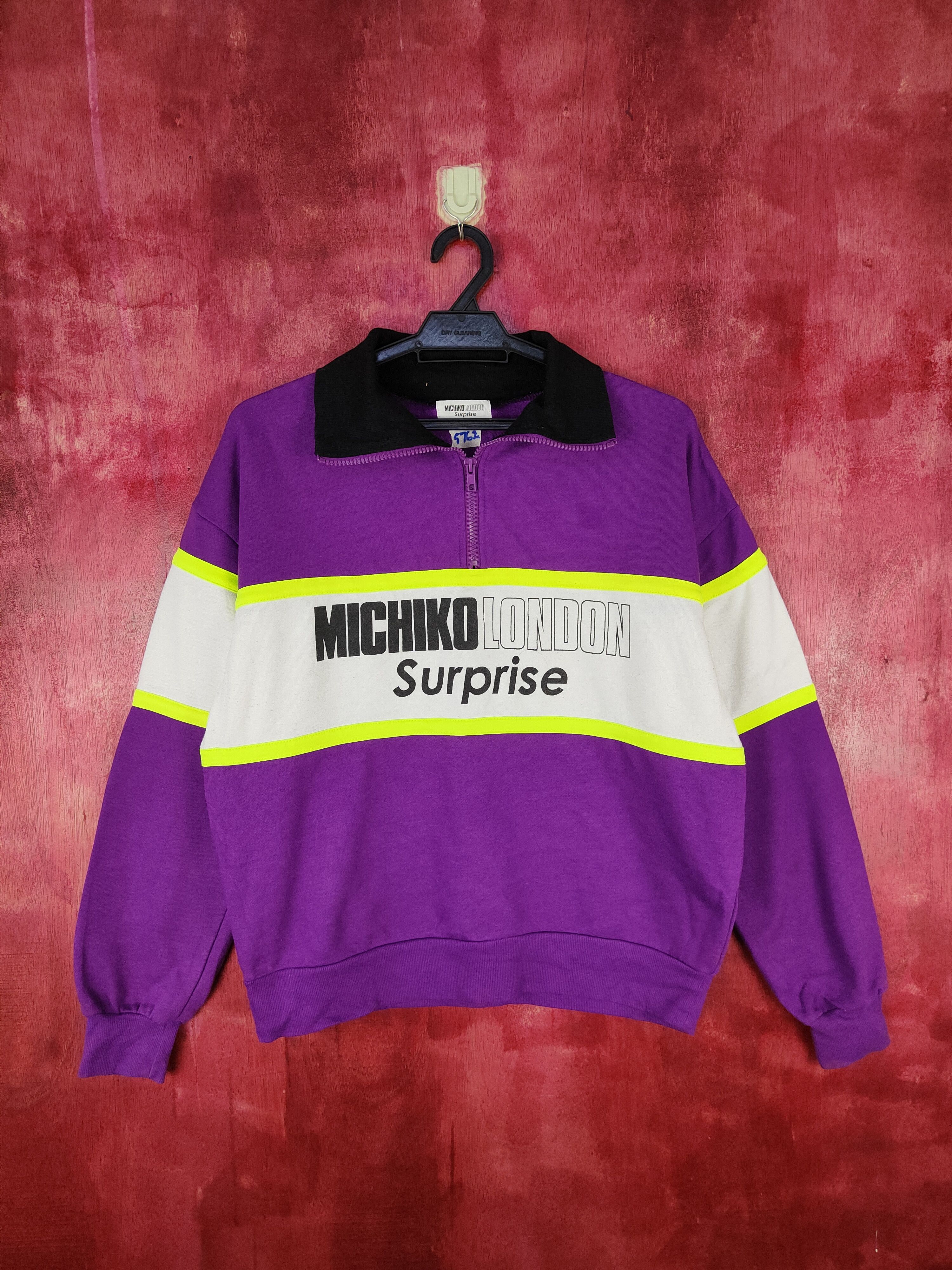 Michiko Koshino London × Vintage DL Michiko London Surprise vintage Purple Sweatshirt #5761 Size US M / EU 48-50 / 2 - 1 Thumbnail