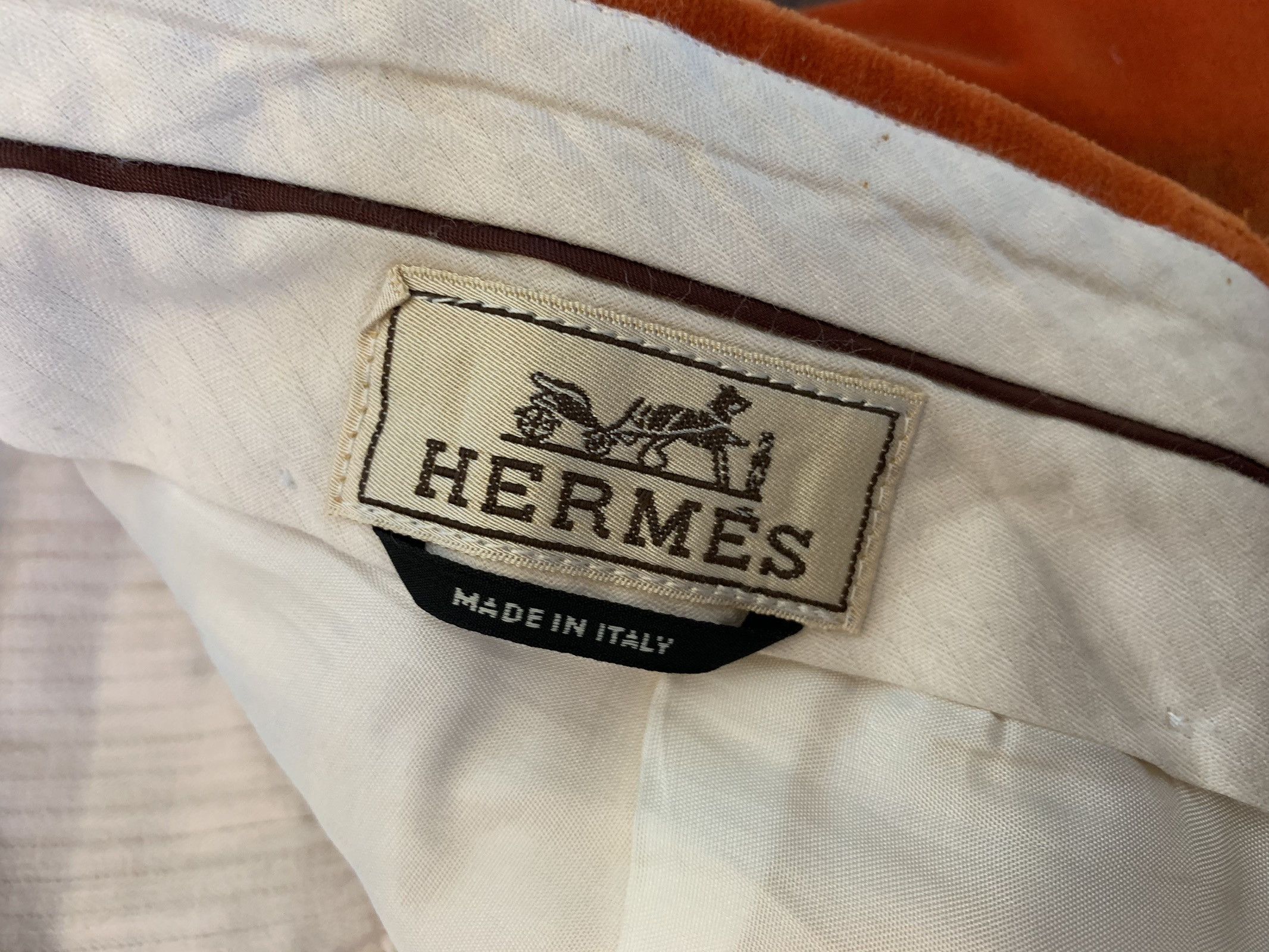 Hermes Orange Velvet 🍊🍊🍊🍊🍊🍊🍊🍊🍊🍊 Size US 30 / EU 46 - 3 Thumbnail