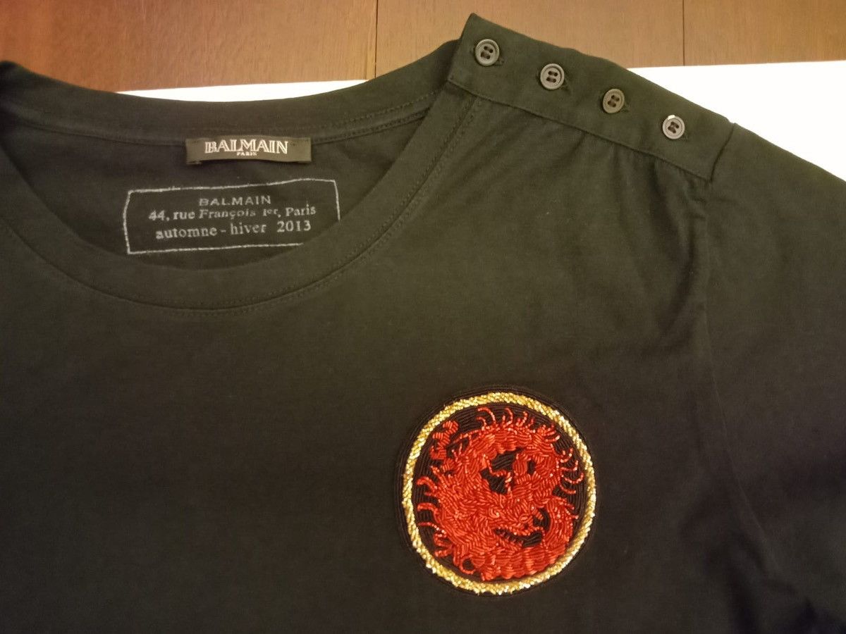 Balmain amazing embroidery on tee Size US M / EU 48-50 / 2 - 5 Thumbnail