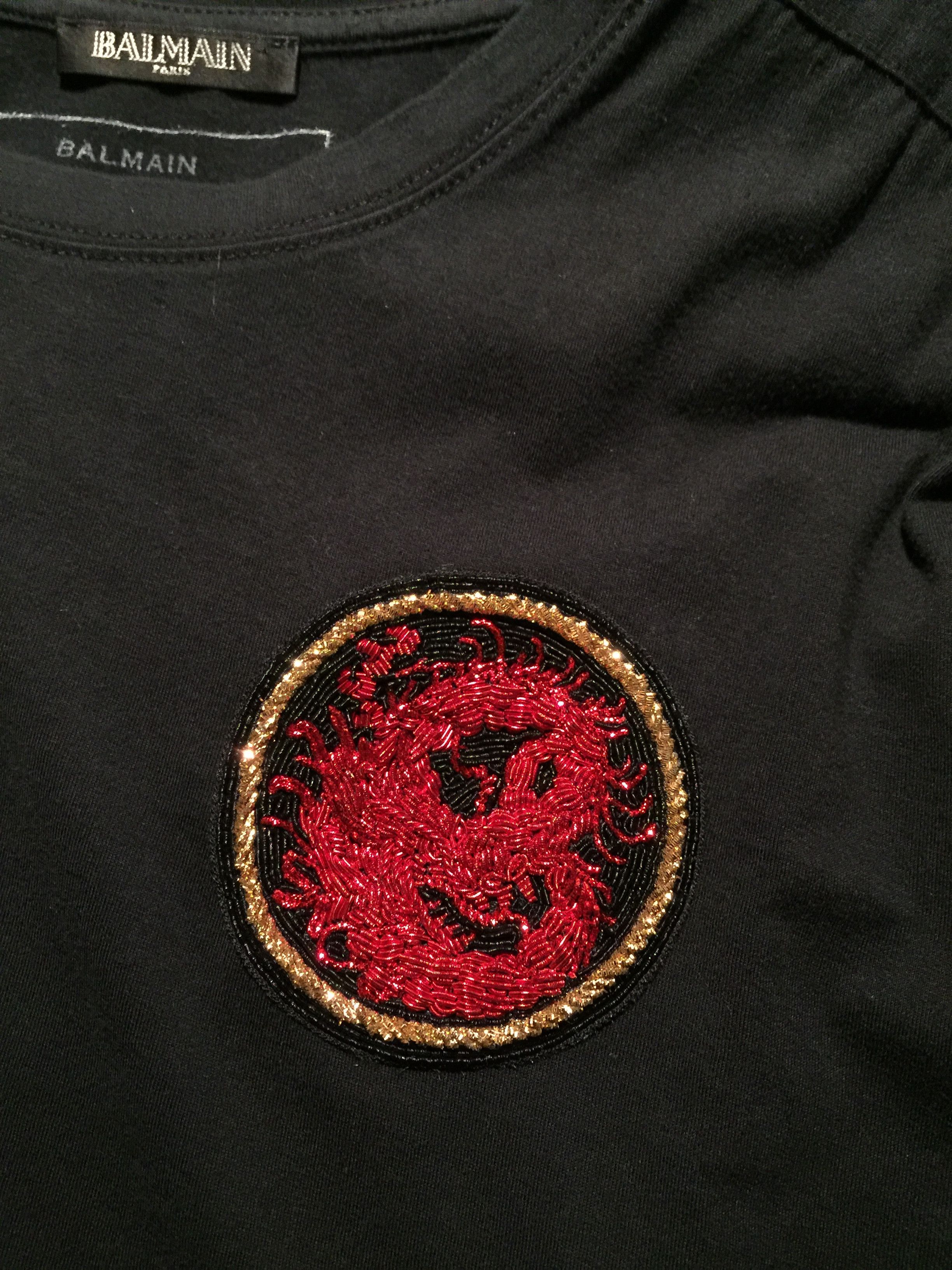 Balmain amazing embroidery on tee Size US M / EU 48-50 / 2 - 2 Thumbnail