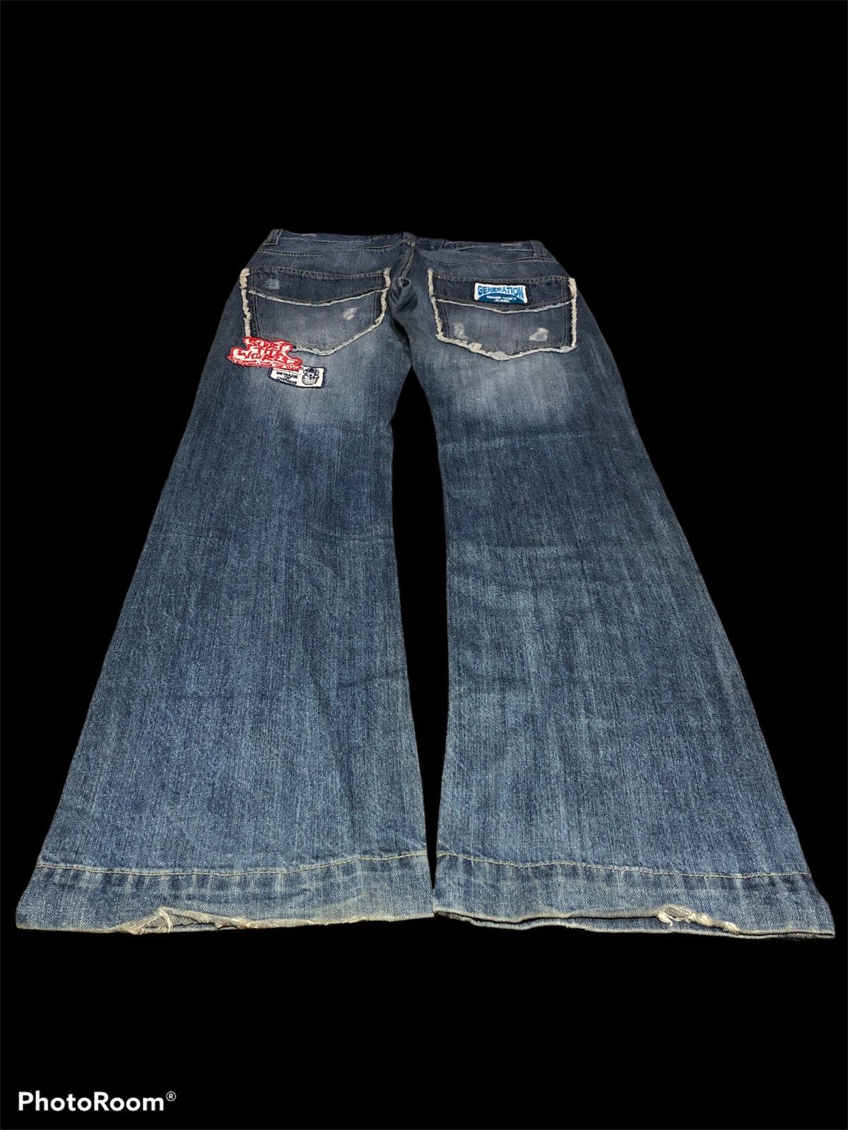 If Six Was Nine BOOTCUT PATCHES URBAN CRAFT DENIM Size US 31 - 3 Thumbnail
