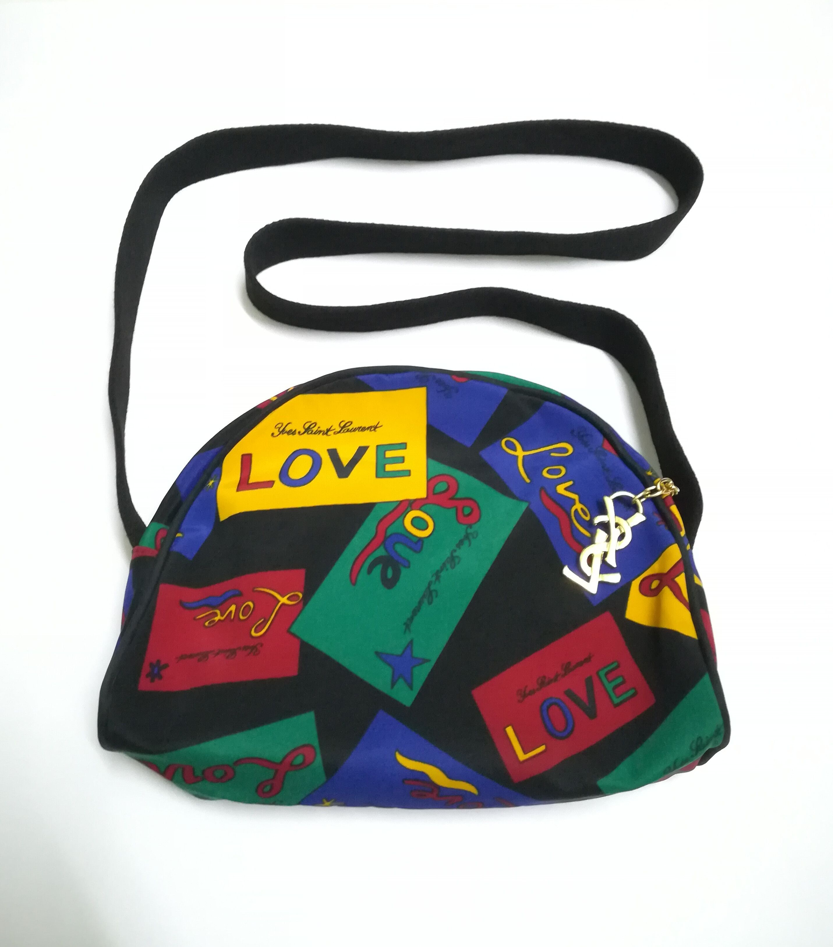 *Final Drop* Vintage Rare Yves Saint Laurent Multicolour Love Signature Crossbody Bag