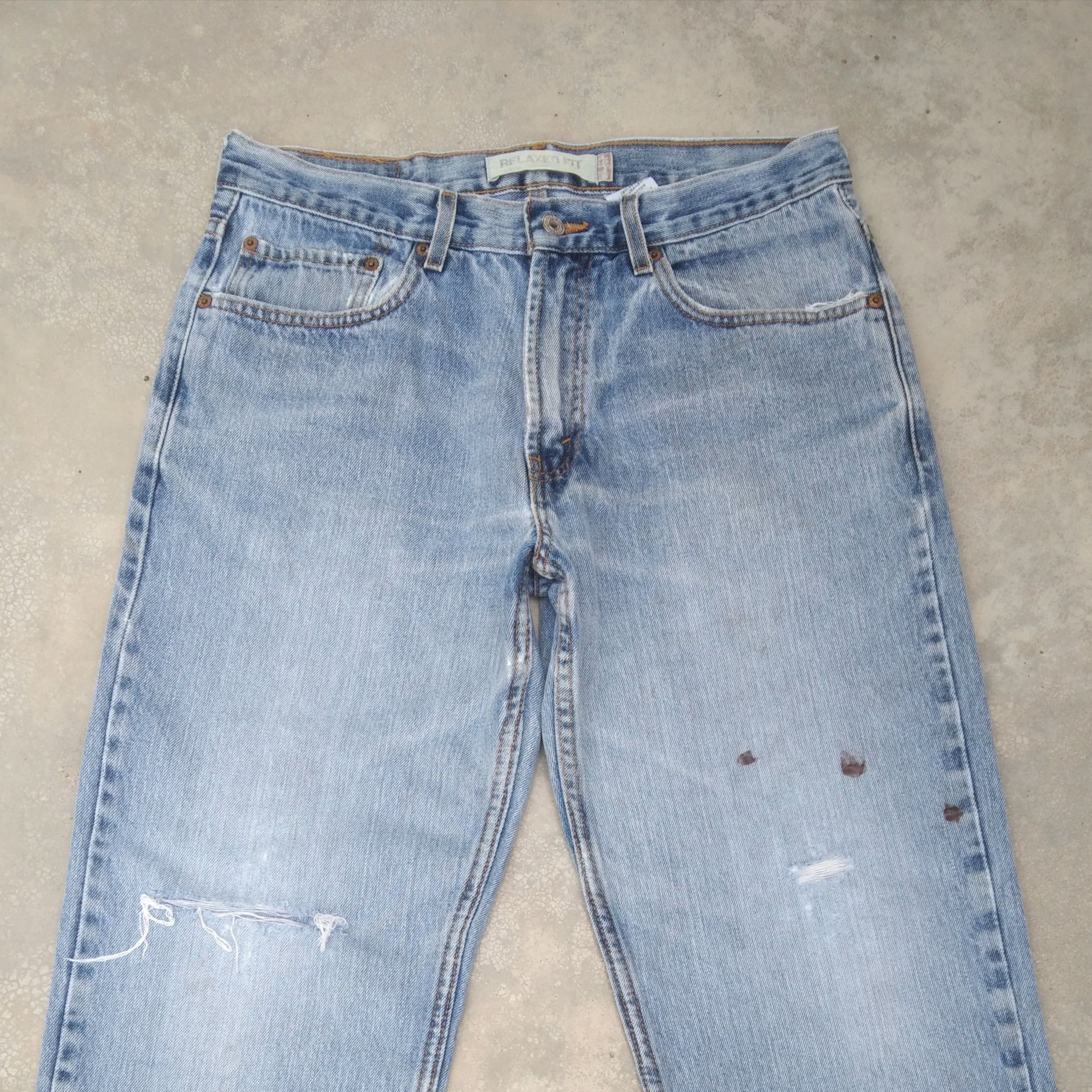 Levi's Vintage Levi's Jeans 550 Relaxed Distressed Denim 32x29 Size US 32 / EU 48 - 10 Thumbnail