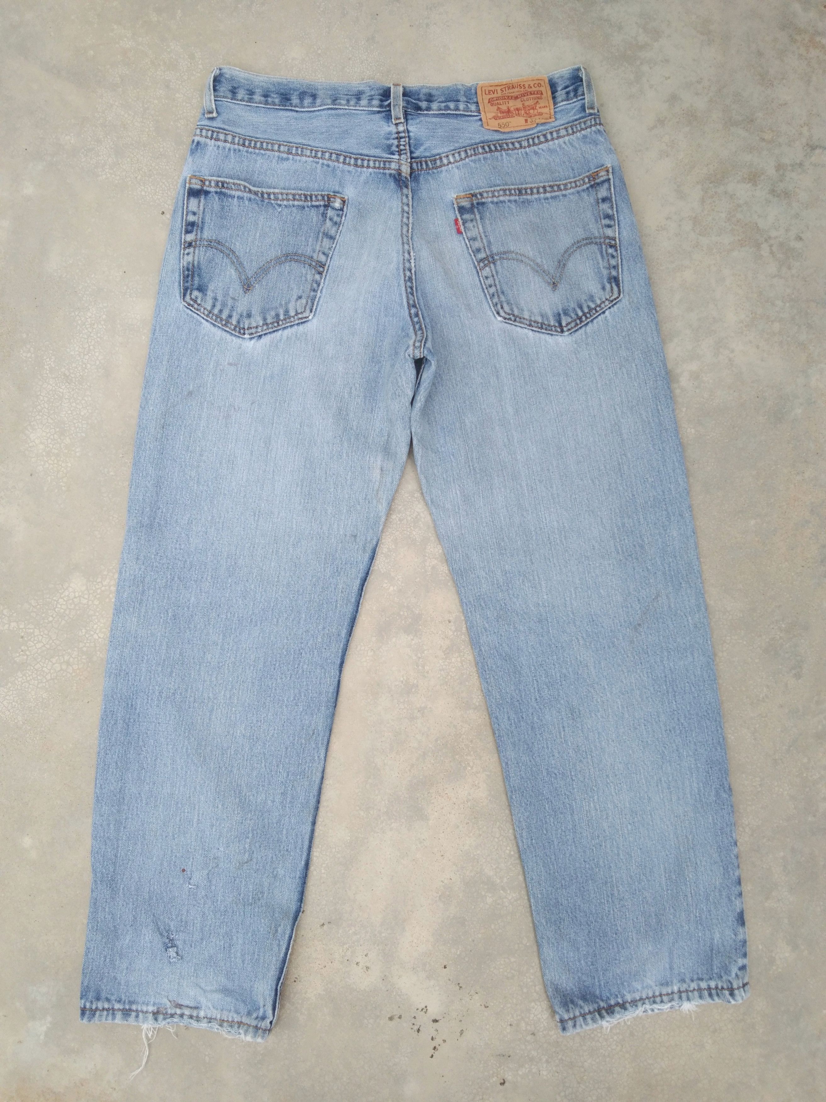 Levi's Vintage Levi's Jeans 550 Relaxed Distressed Denim 32x29 Size US 32 / EU 48 - 2 Thumbnail