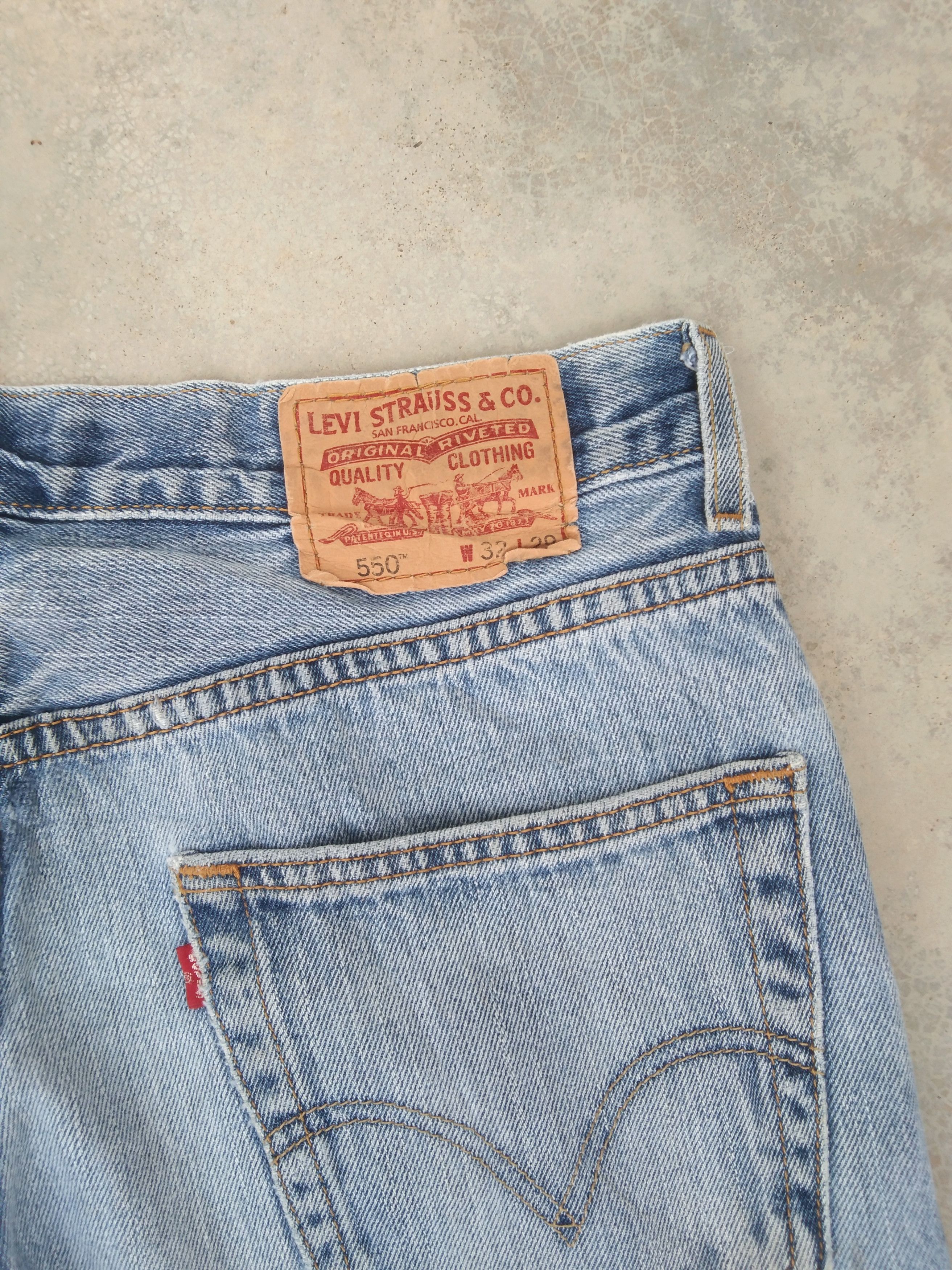 Levi's Vintage Levi's Jeans 550 Relaxed Distressed Denim 32x29 Size US 32 / EU 48 - 6 Thumbnail
