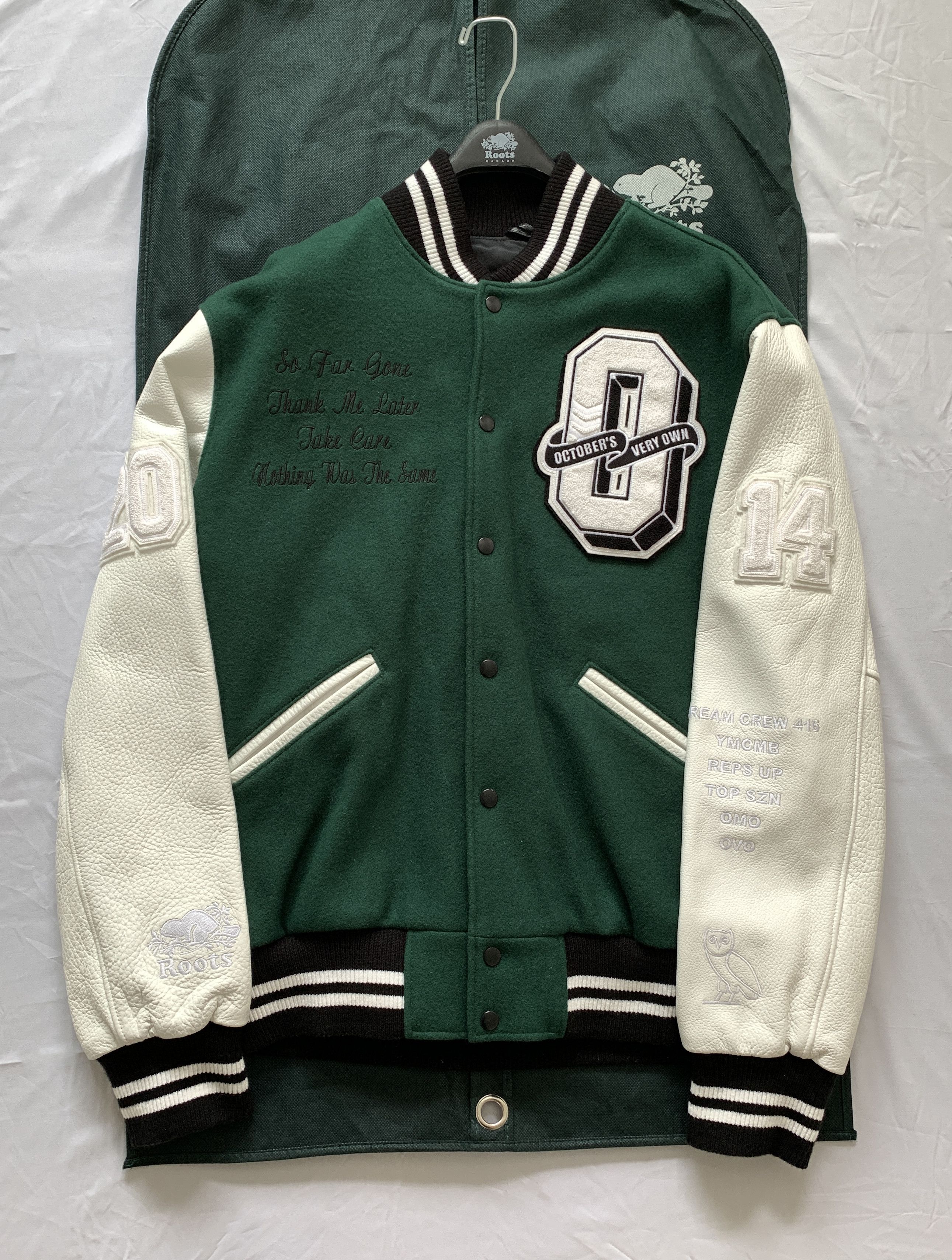 Drake 💥💎F&F💎💥🦉 OVO X ROOTS VARSITY TOUR JACKET 2014 Size US XL / EU 56 / 4 - 1 Thumbnail