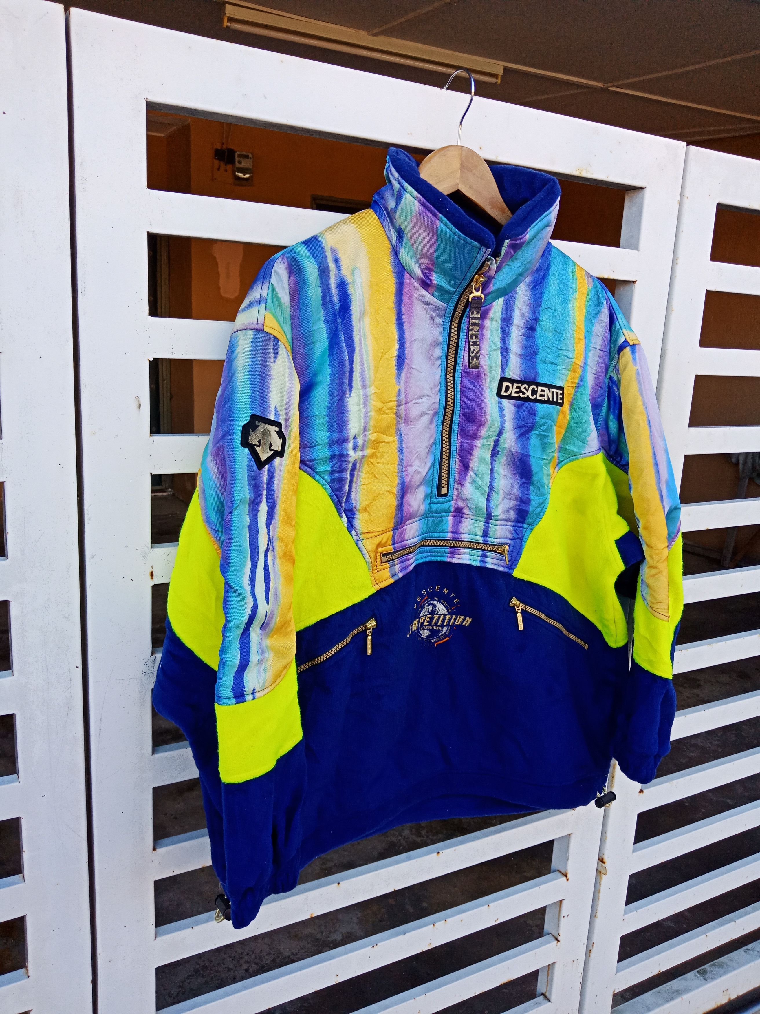 Descente × Japanese Brand × Vintage Japanese Brand Descente Fleece Big Logo Pull Over Size US L / EU 52-54 / 3 - 4 Thumbnail
