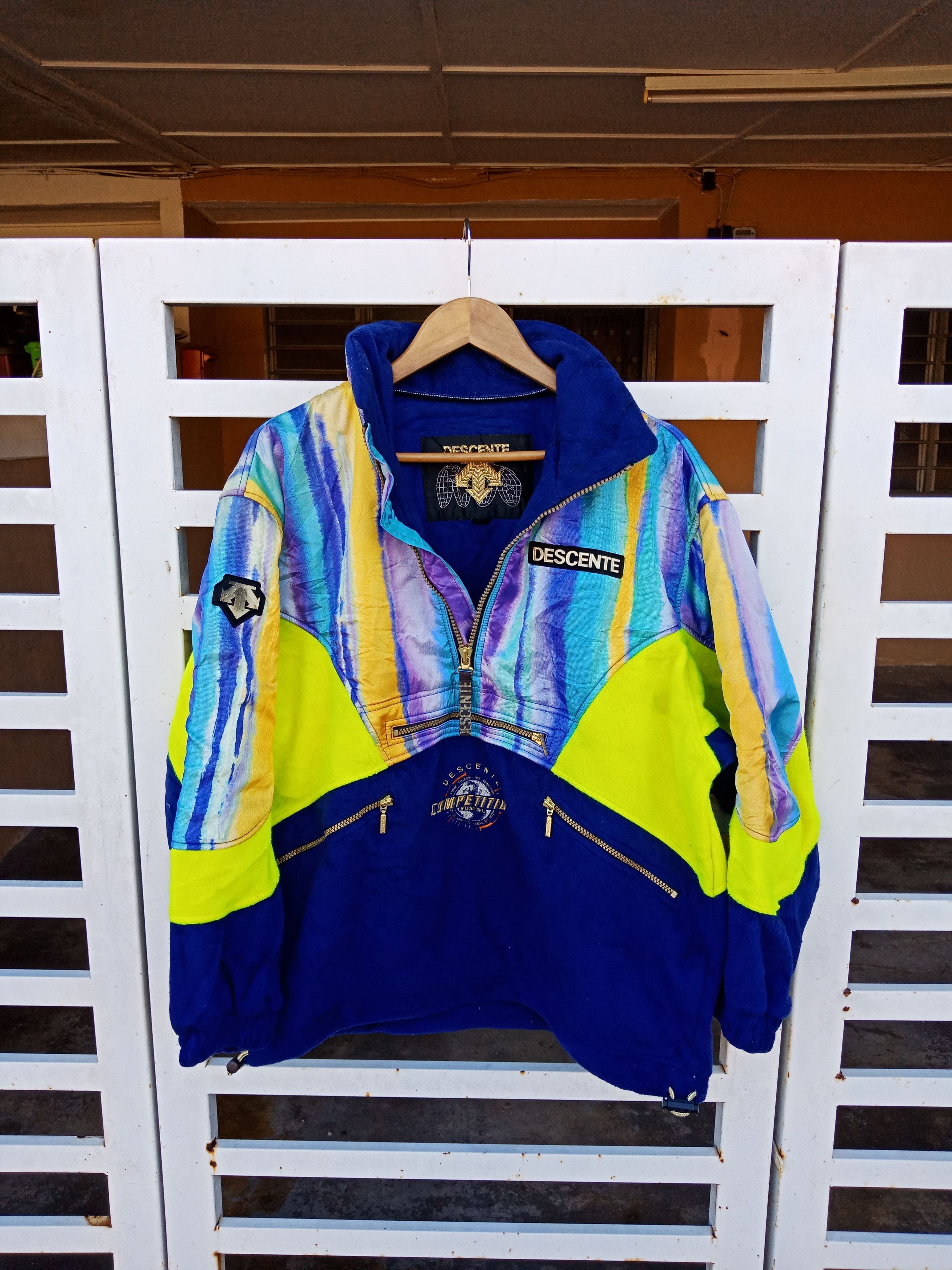 Descente × Japanese Brand × Vintage Japanese Brand Descente Fleece Big Logo Pull Over Size US L / EU 52-54 / 3 - 3 Thumbnail