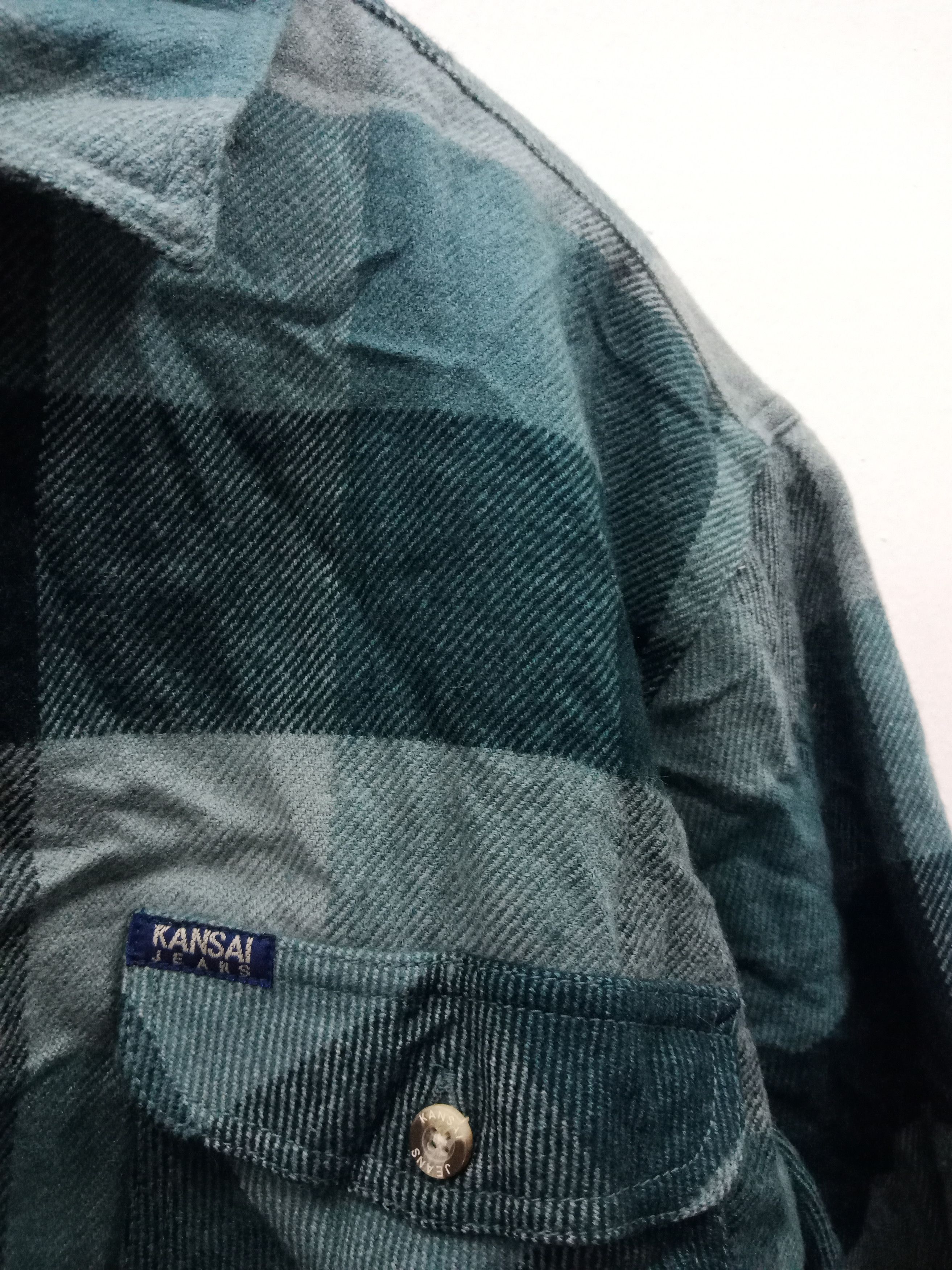 Kansai Yamamoto Kansai Yamamoto Jeans Checker Zipper Light Jacket Size US L / EU 52-54 / 3 - 7 Thumbnail