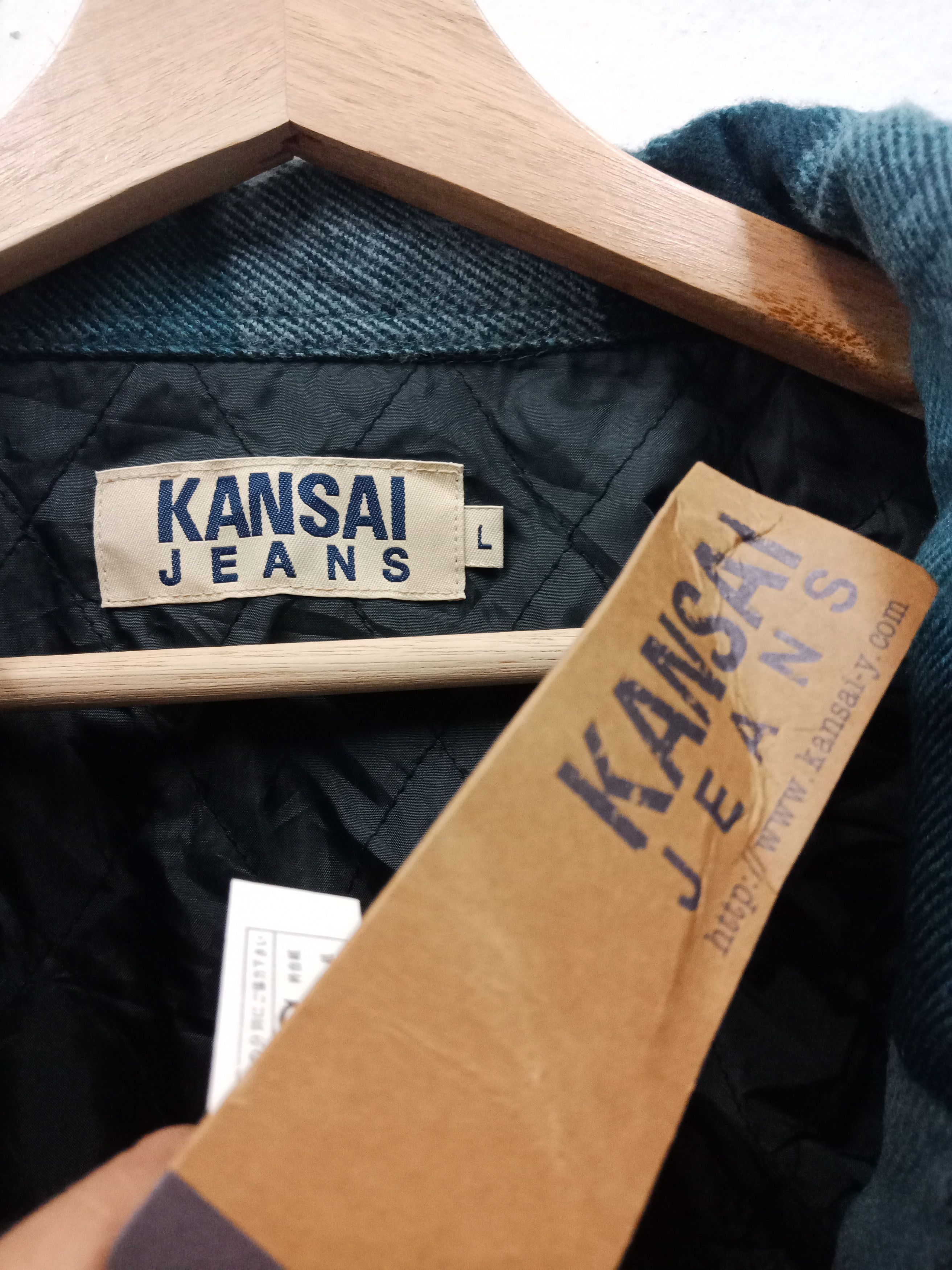 Kansai Yamamoto Kansai Yamamoto Jeans Checker Zipper Light Jacket Size US L / EU 52-54 / 3 - 8 Thumbnail