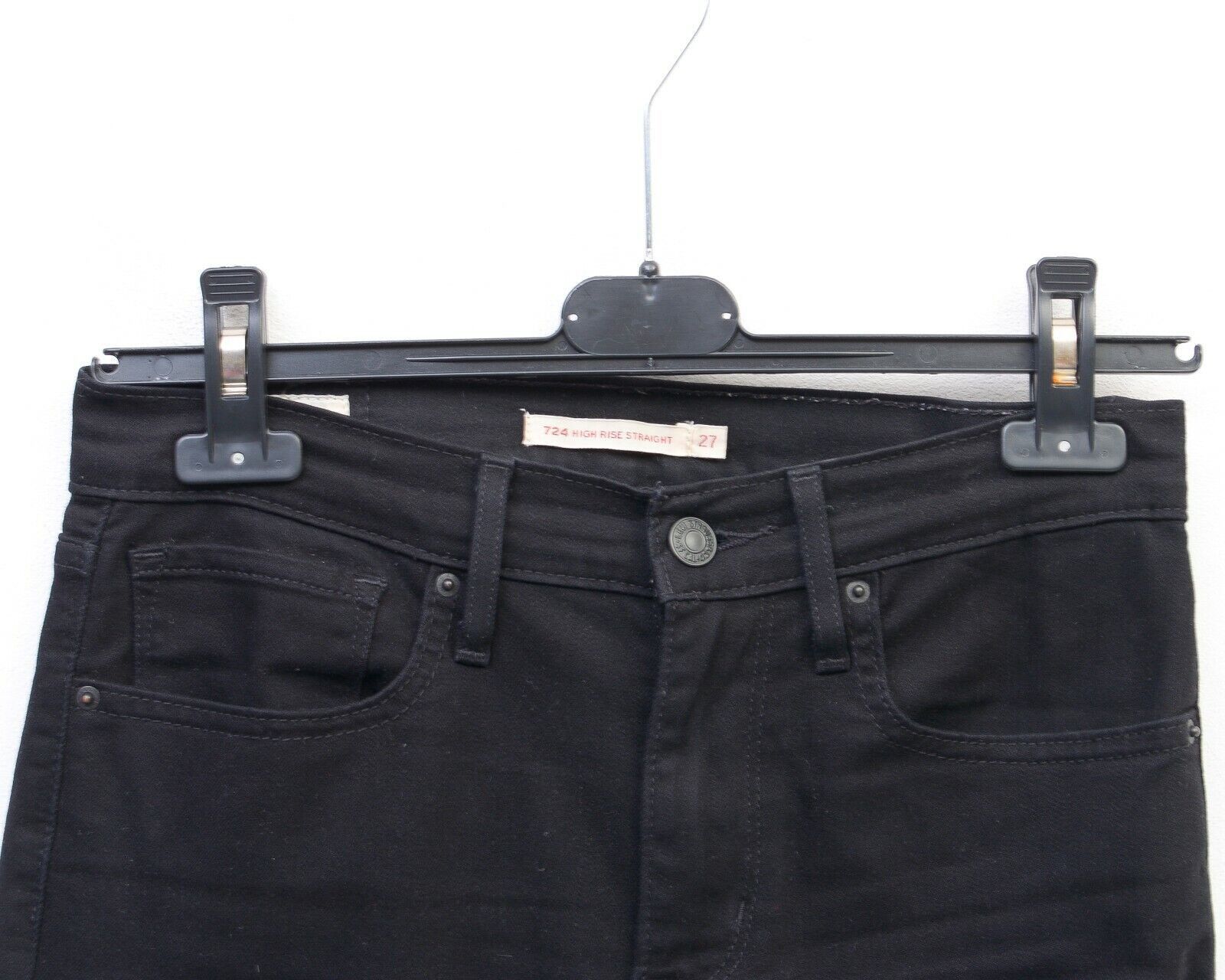 Levi's BIG E 724 High Rise Straight W27 L32 Jeans Trousers Pants Size 27" / US 4 / IT 40 - 2 Thumbnail