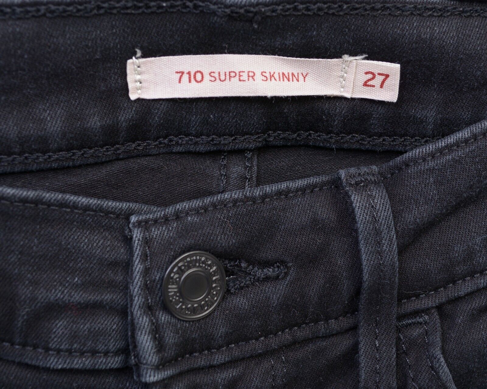 Levi's Women 710 Super Skinny W28 L32 Mid Rise Jeans Trousers Pants Size 28" / US 6 / IT 42 - 6 Thumbnail