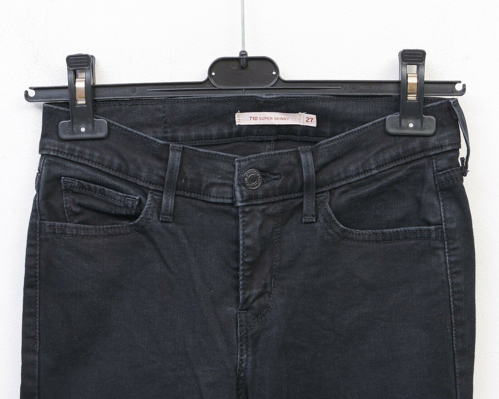 Levi's Women 710 Super Skinny W28 L32 Mid Rise Jeans Trousers Pants Size 28" / US 6 / IT 42 - 3 Thumbnail