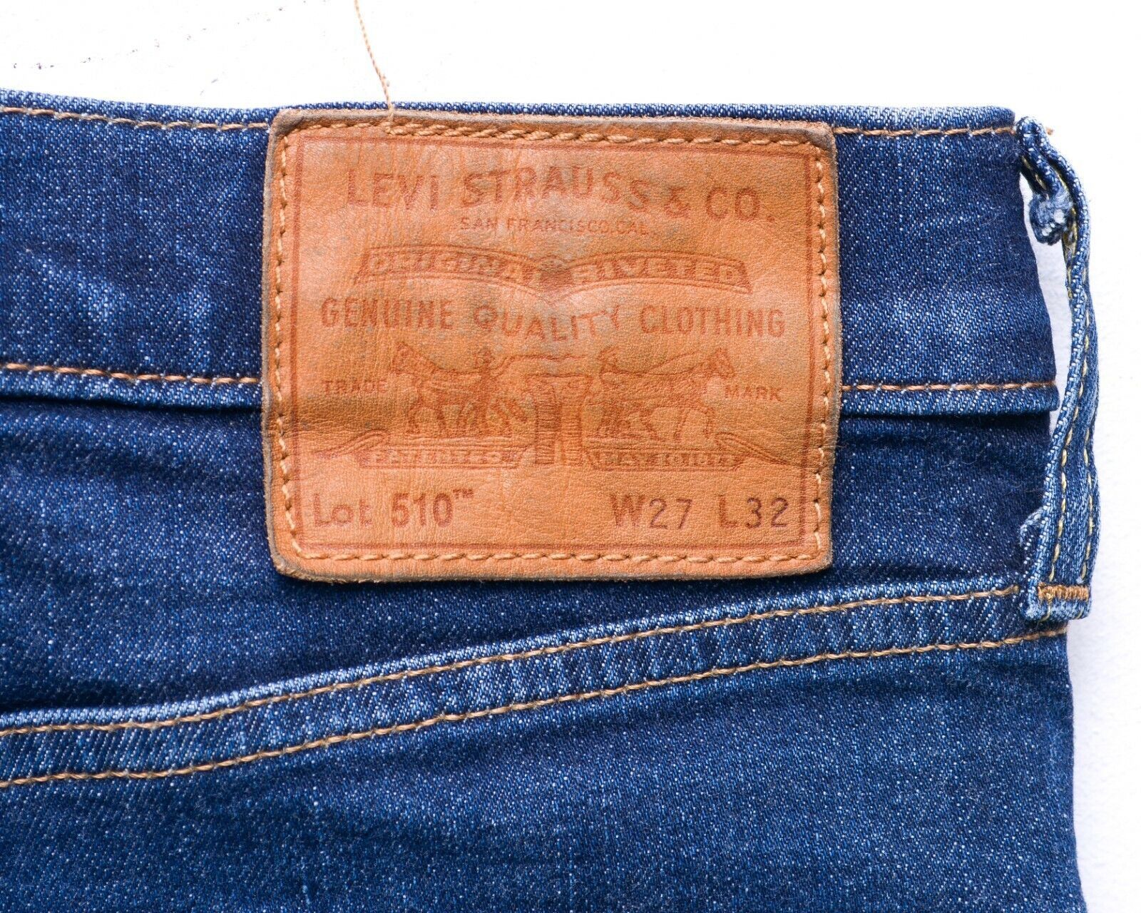 Levi's Big E W27 L32 Skinny Premium Denim Jeans Stretch Mid Rise Size 27" / US 4 / IT 40 - 8 Thumbnail